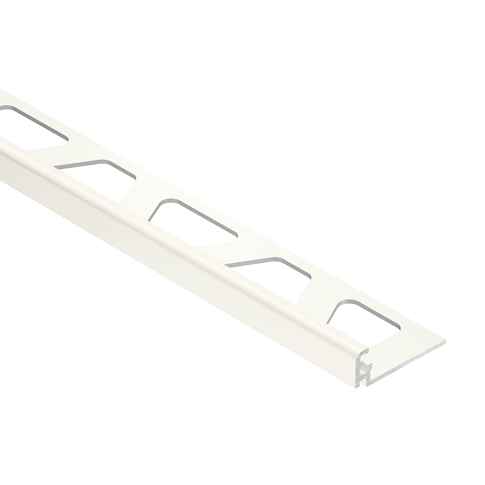 Schluter Systems J60BW Jolly 0.25-in W x 98.5-in L Bright white color-coated aluminum Aluminum L-angle Tile Edge Trim