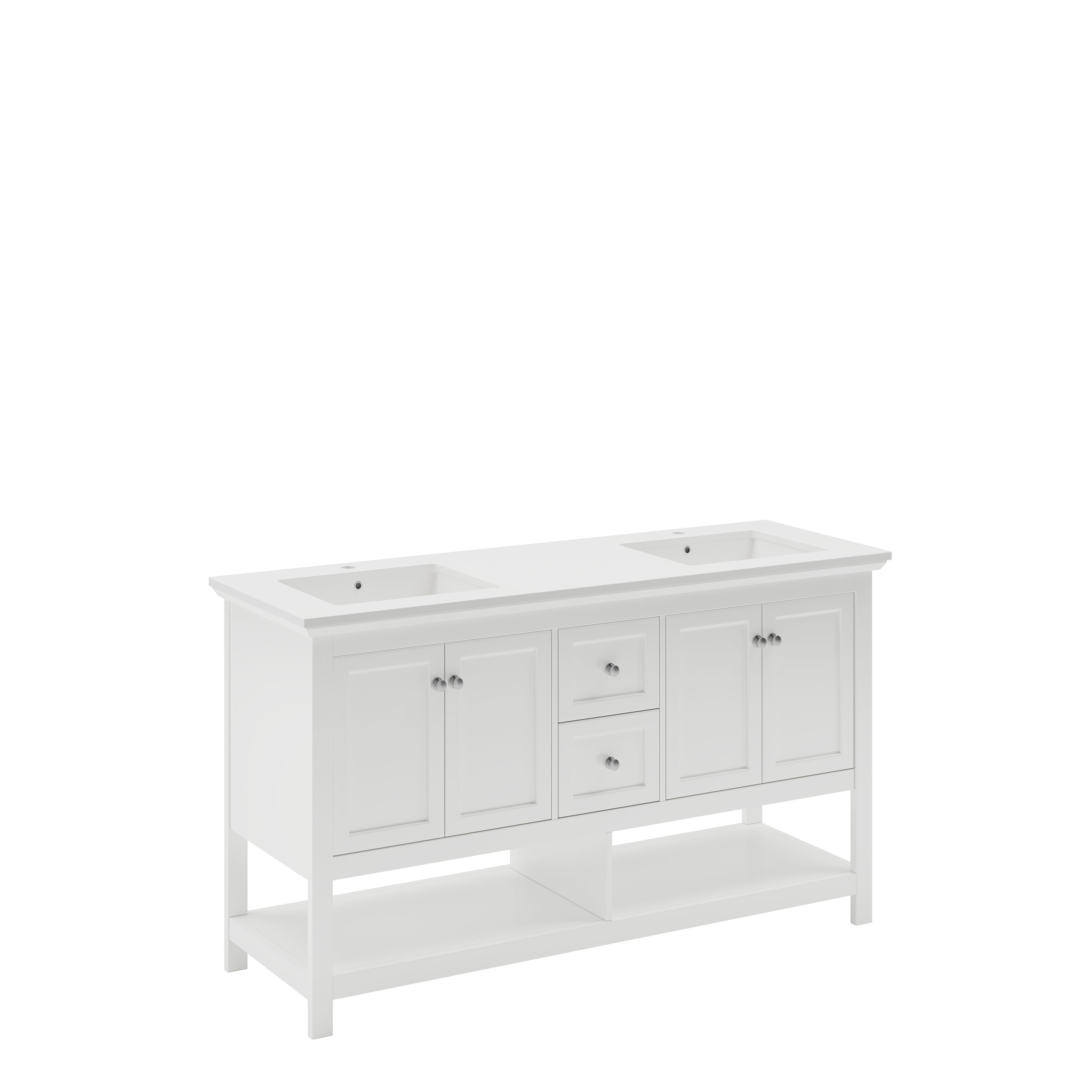 Fresca FCB2360WH-D-CWH-U Bath-Vanity-Combo - View #2