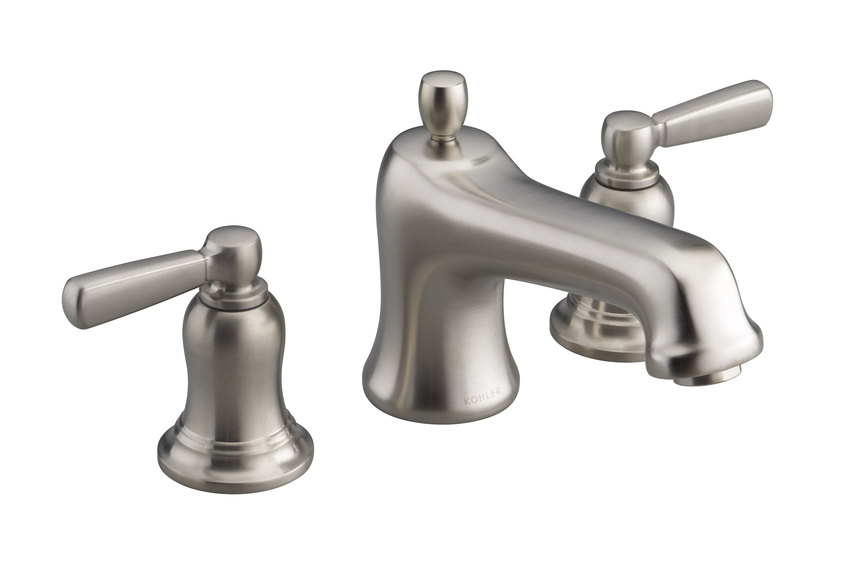 KOHLER T10592-4-BN Bancroft Vibrant Brushed Nickel 2-handle Deck-mount Roman Low-arc Bathtub Faucet