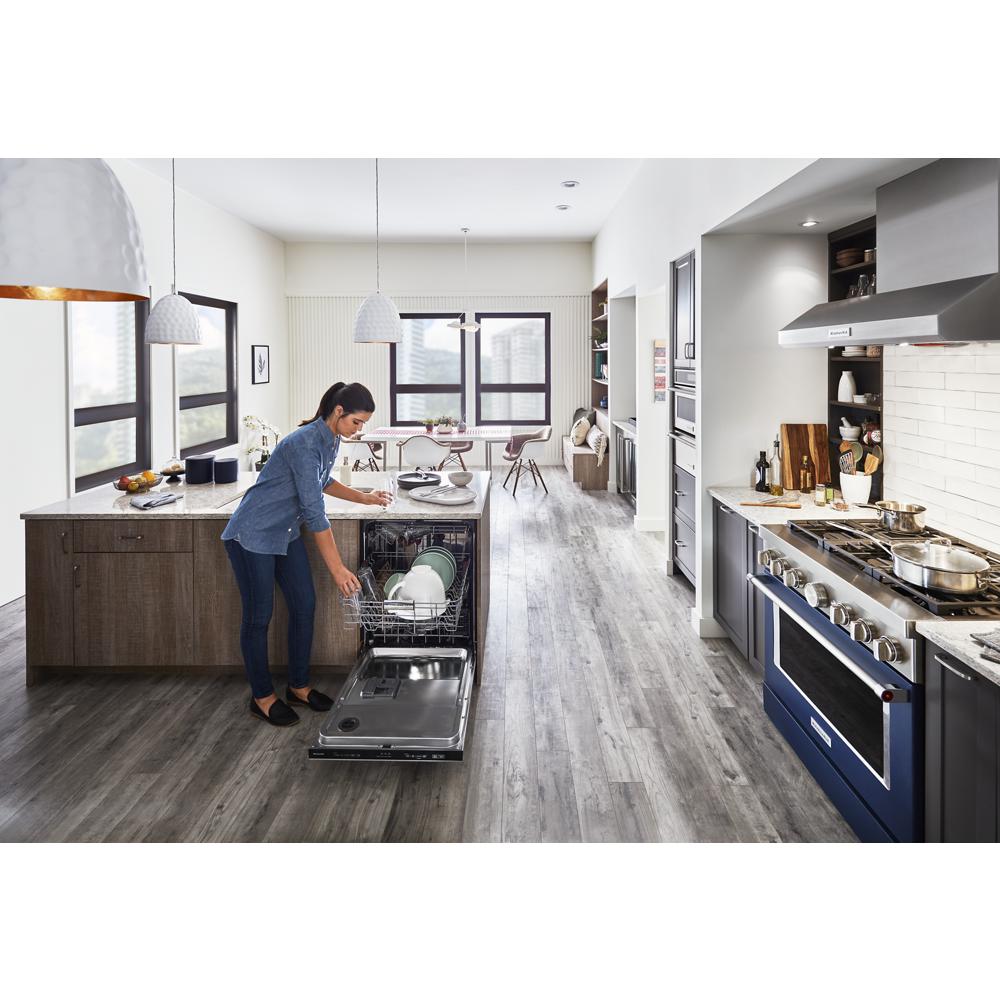 KitchenAid KUDE48FXSS Fully Integrated Dishwasher with 15 Place Setting  Capacity, 5 Cycles, ProWash Cycle, 6 Options, EQ Wash System, Optimum Wash  Sensor and 46 dBA: Stainless Steel
