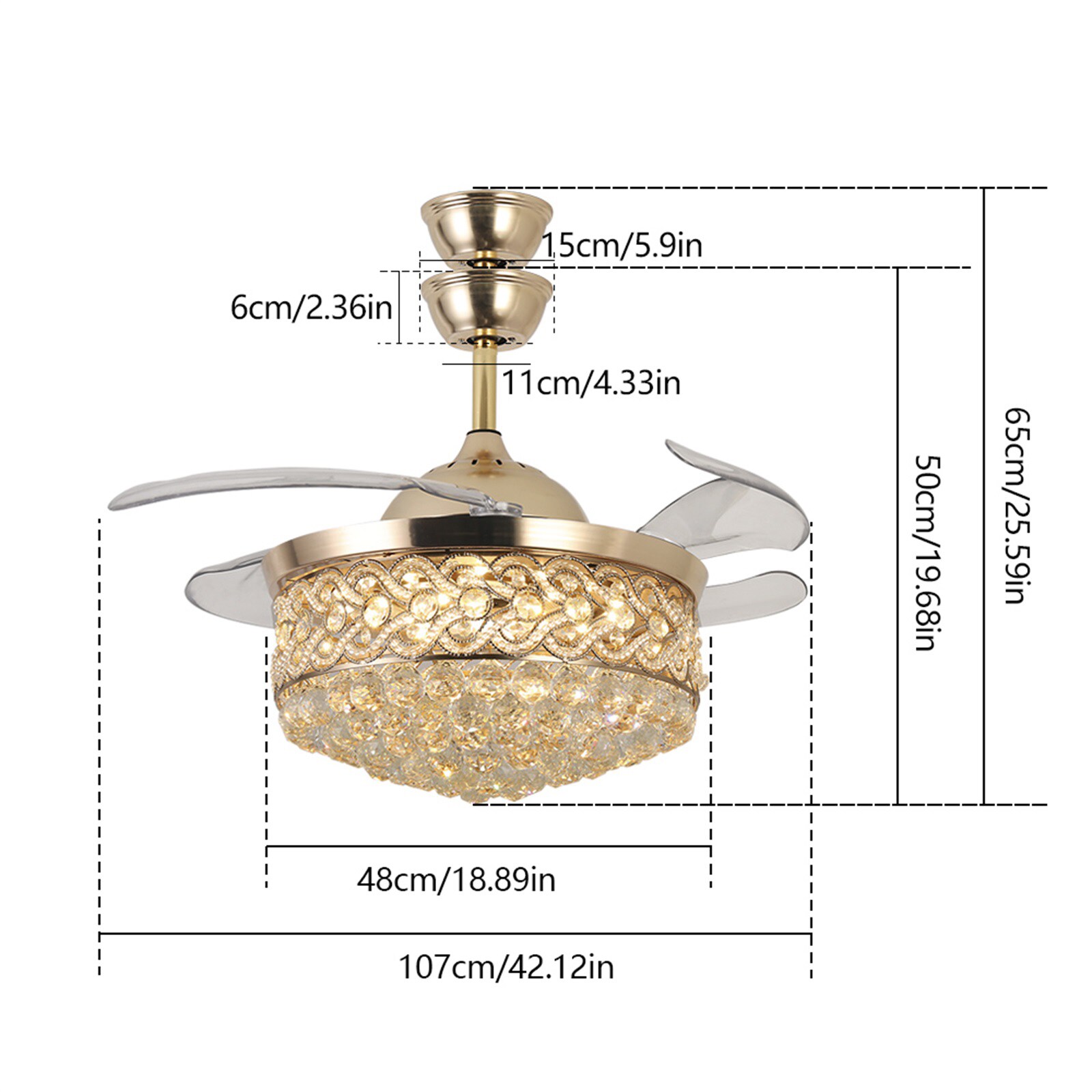 Oukaning HG-HSYXF-4601-US-1 Ceiling-Fans - View #4
