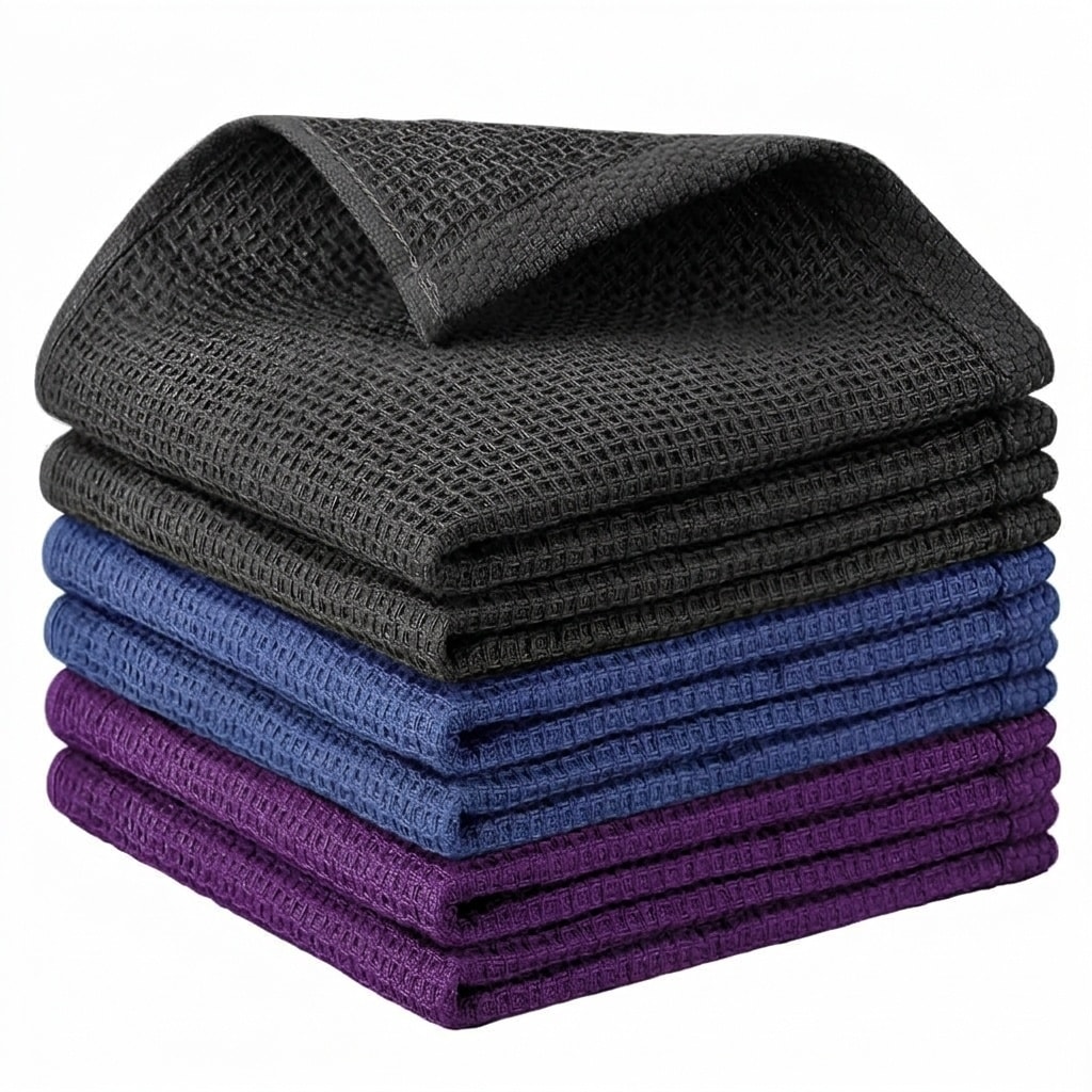 LAIFUCAM  6 pack kitchen towels 100 percent cotton dish cloths absorbent quick drying multipurpose cleaning rags 12x12 inch reusable soft