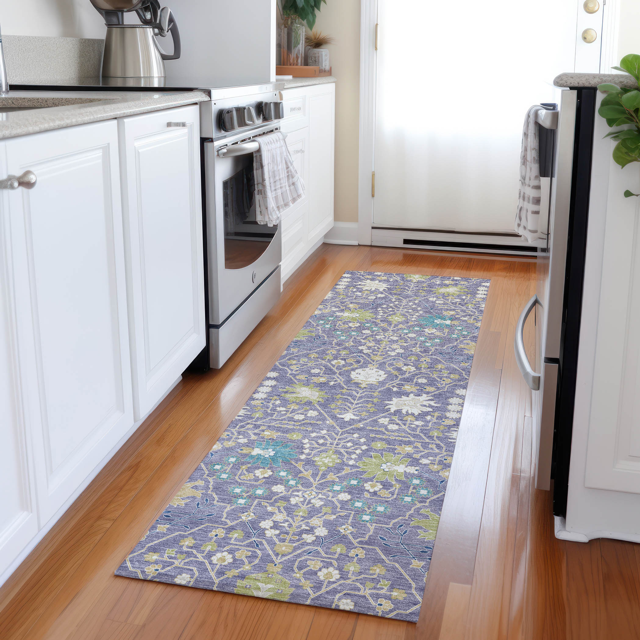 Addison Rugs ACN1009LV2X8 Chantille ACN1009LV 2 x 7 (ft) Polyester Lavender Rectangular Indoor/Outdoor Geometric Machine washable Runner rug