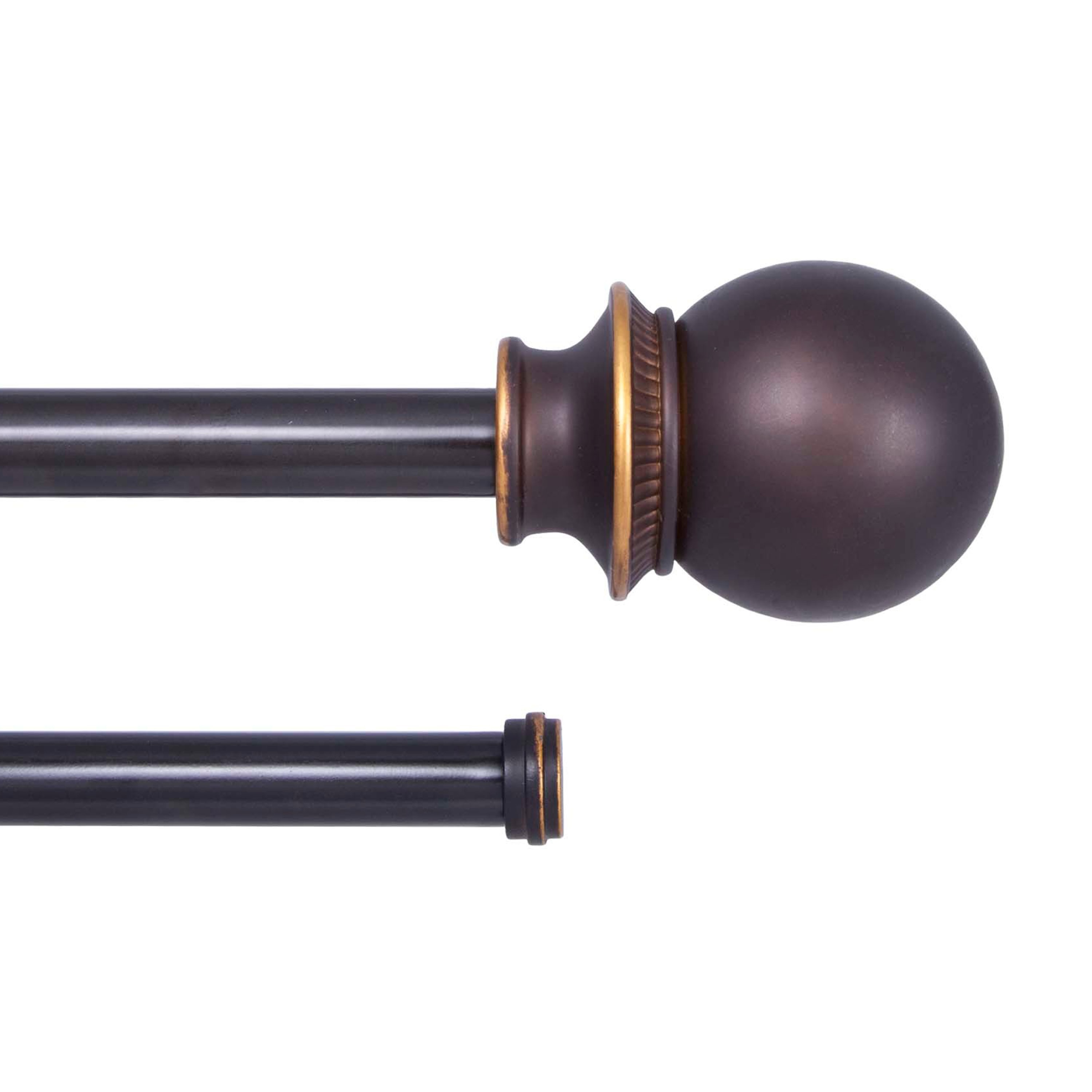 Double curtain rod Brown Curtain Rods at Lowes.com