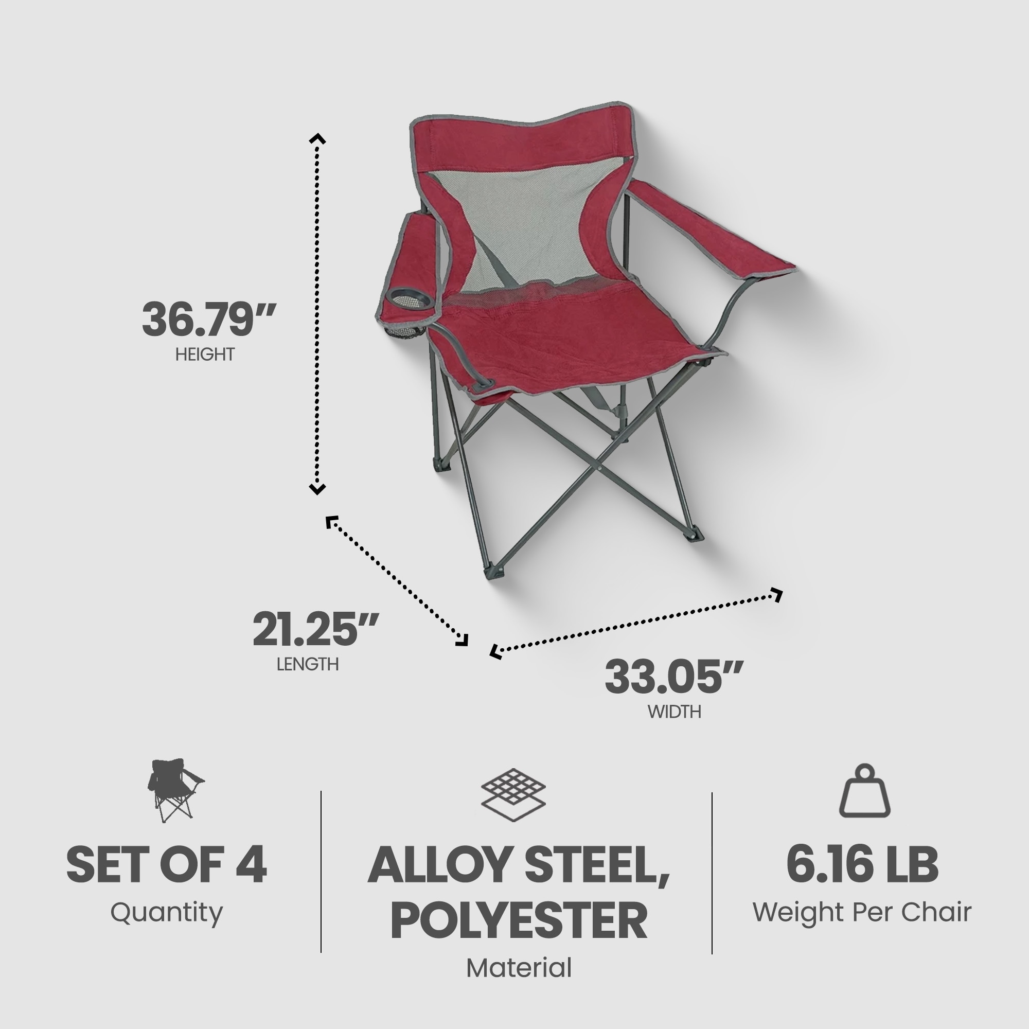 Four Seasons Outdoor Product 399384 Beach-Camping-Chairs - View #3