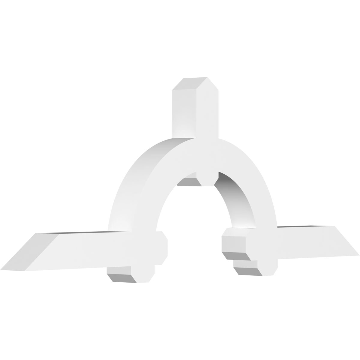 Ekena Millwork GBP060X23X0404ERI00 Ericson White PVC Gable bracket
