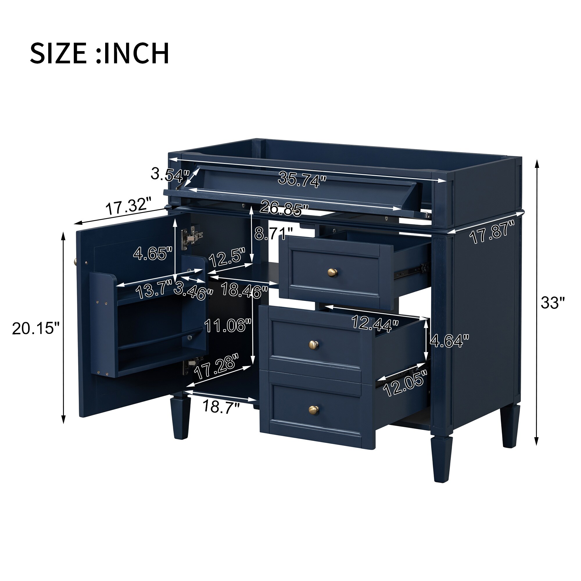 LOVMOR SF-L-N710P186084C Bath-Vanity-Combo - View #7