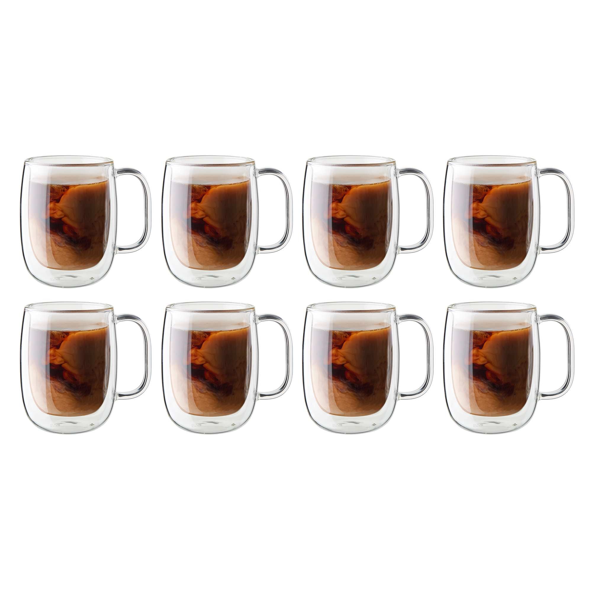 Zwilling Sorrento Plus 8-pc Double-Wall Glass Coffee Mug Set #39500-098