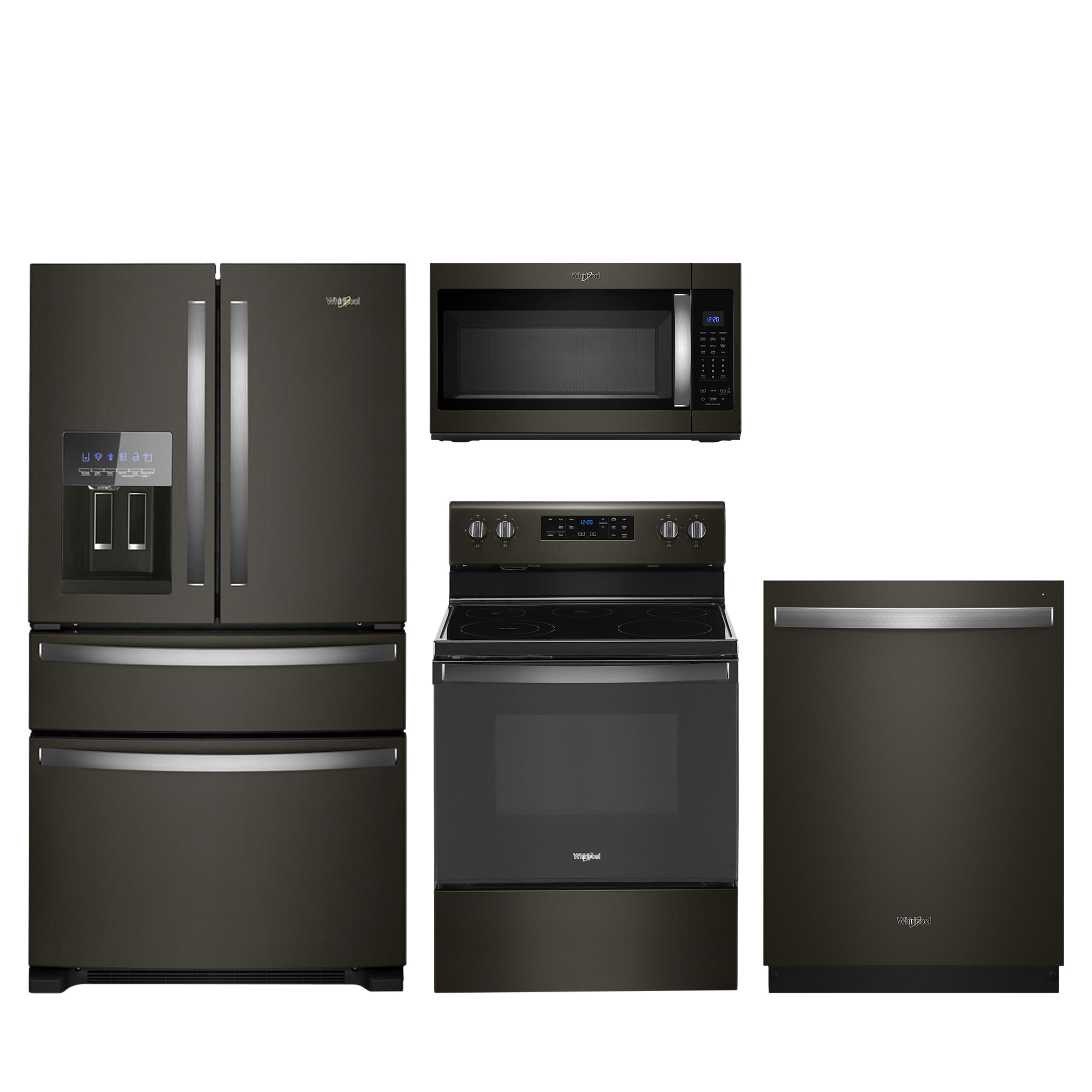 Whirlpool Black stainless steel Kitchen Appliance Packages at