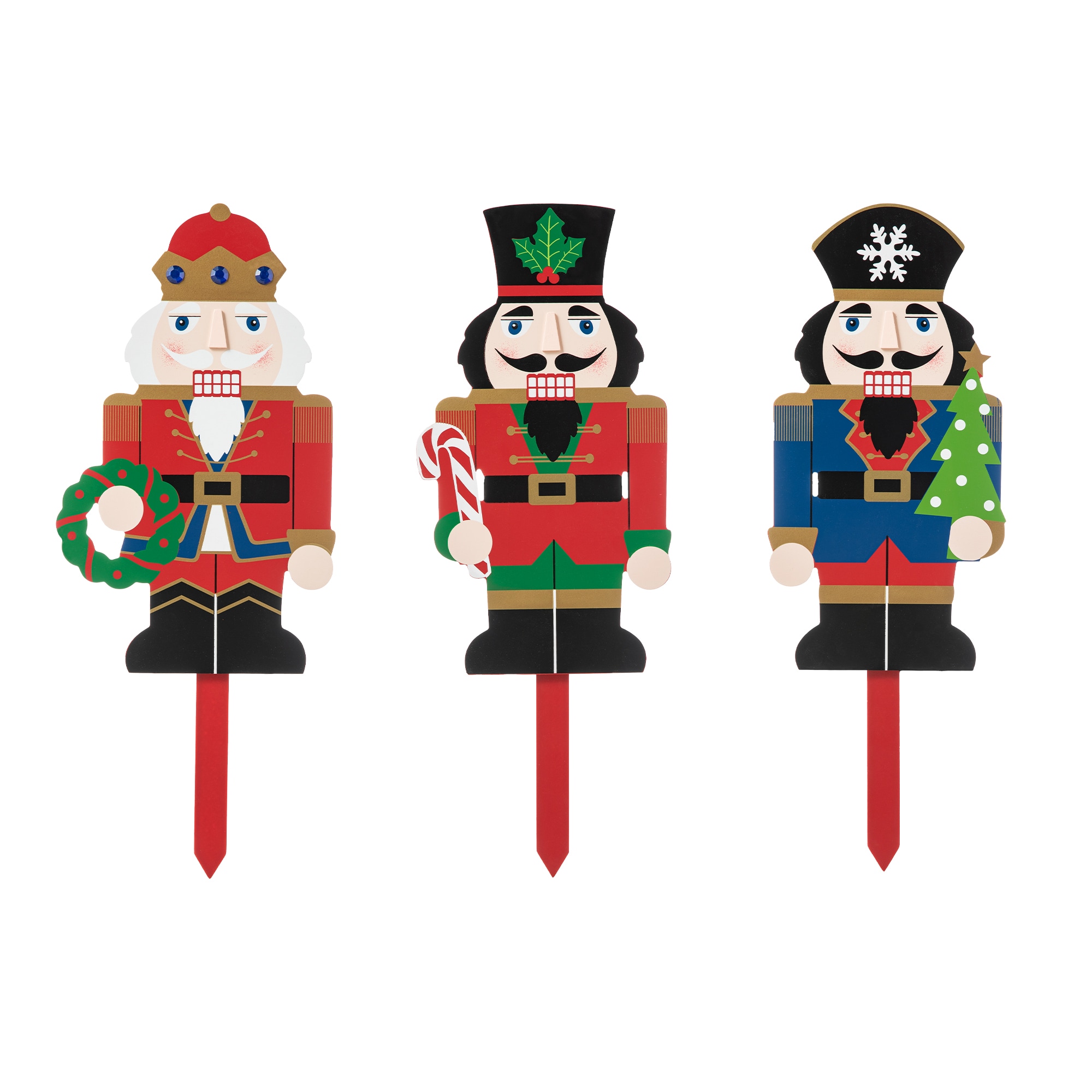 Glitzhome 2010200061 20-Inches Freestanding Nutcracker Yard decoration with