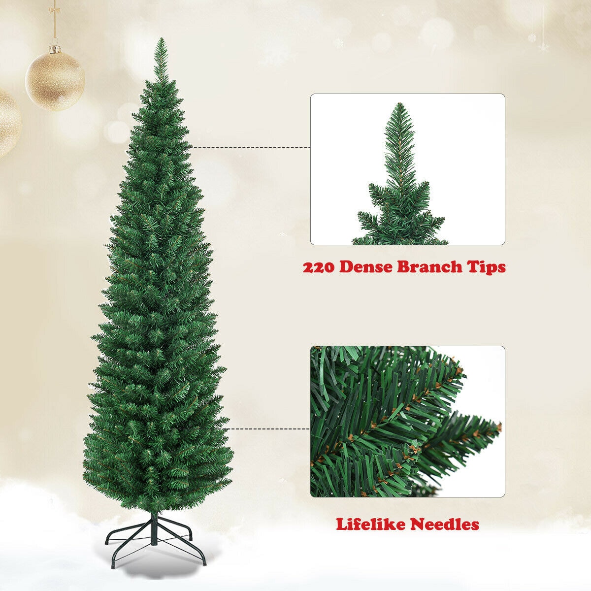 WELLFOR CM-HWY-20653 Artificial-Christmas-Trees - View #4