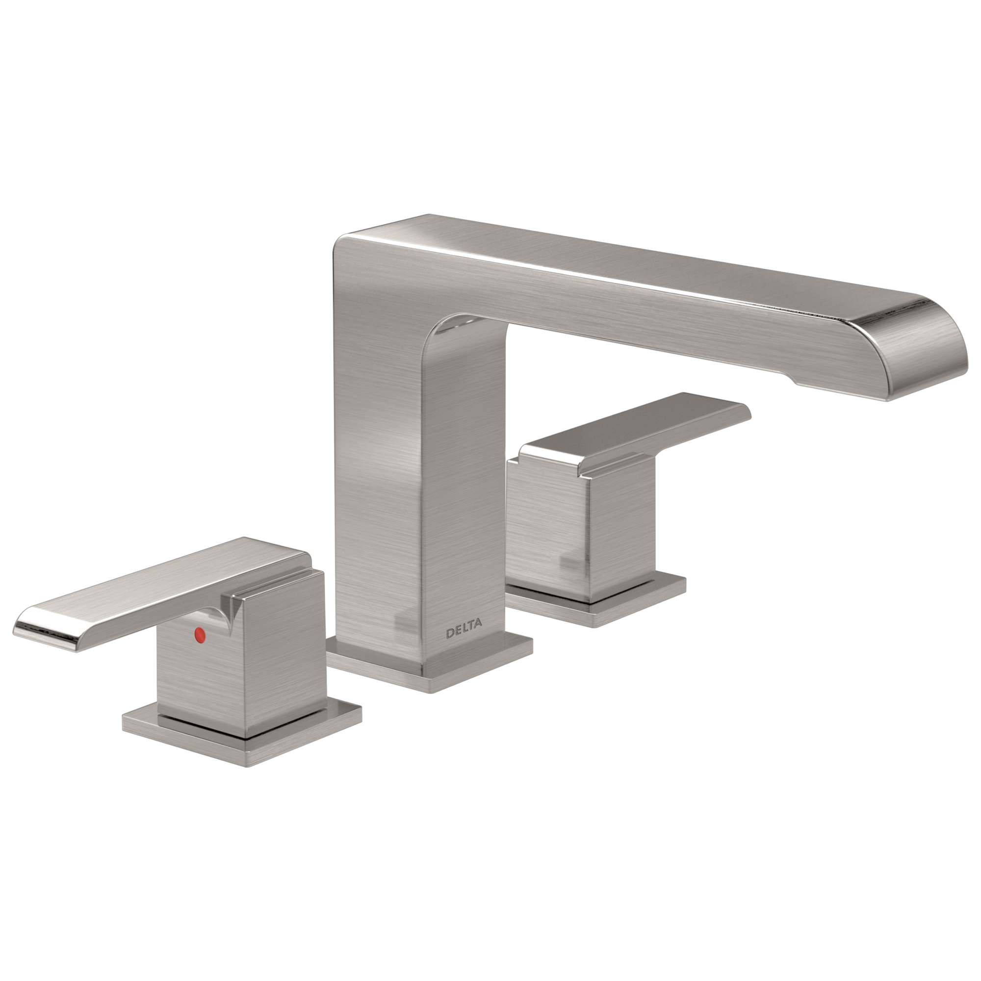 Delta T2767-SS Ara Stainless 2-handle Deck-mount Roman Low-arc Bathtub Faucet