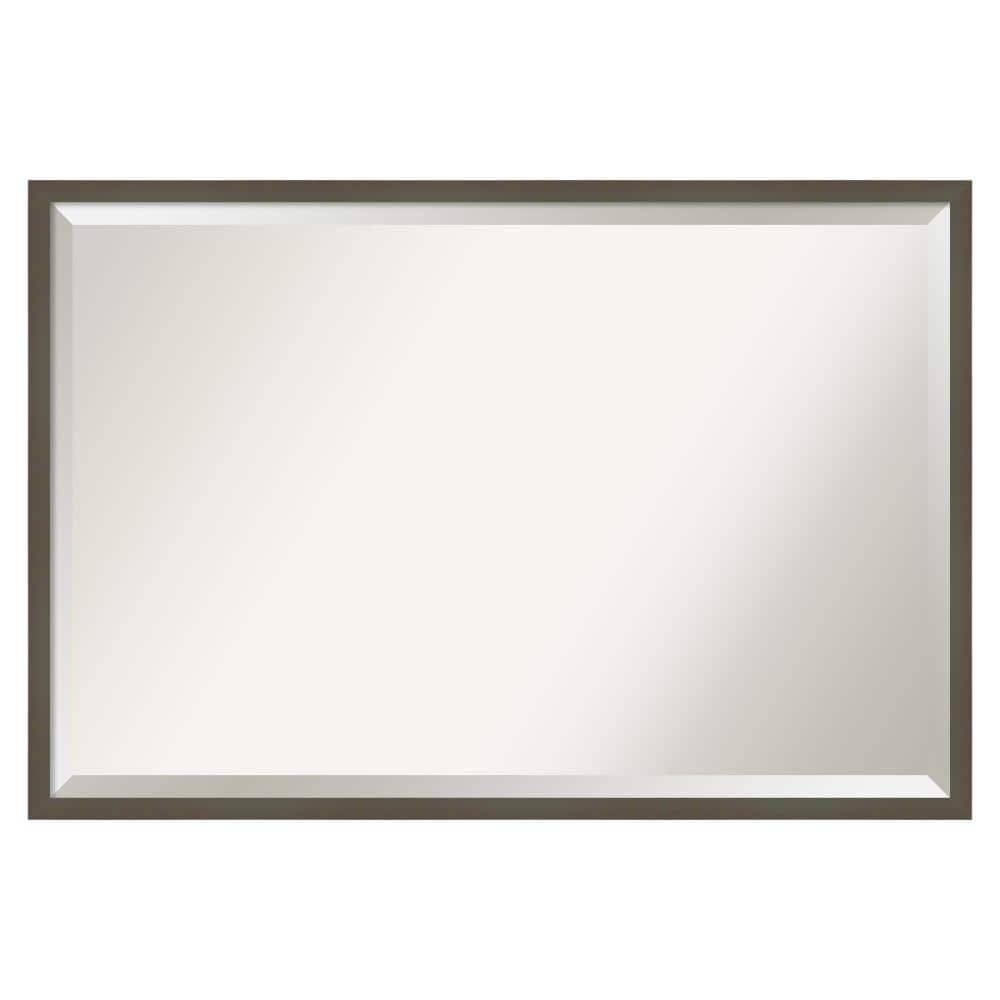 Amanti Art DSW4819407 Svelte 37.25-Inches x 25.25-Inches Framed Rectangle Bathroom Vanity Mirror ( Svelte Clay Grey )