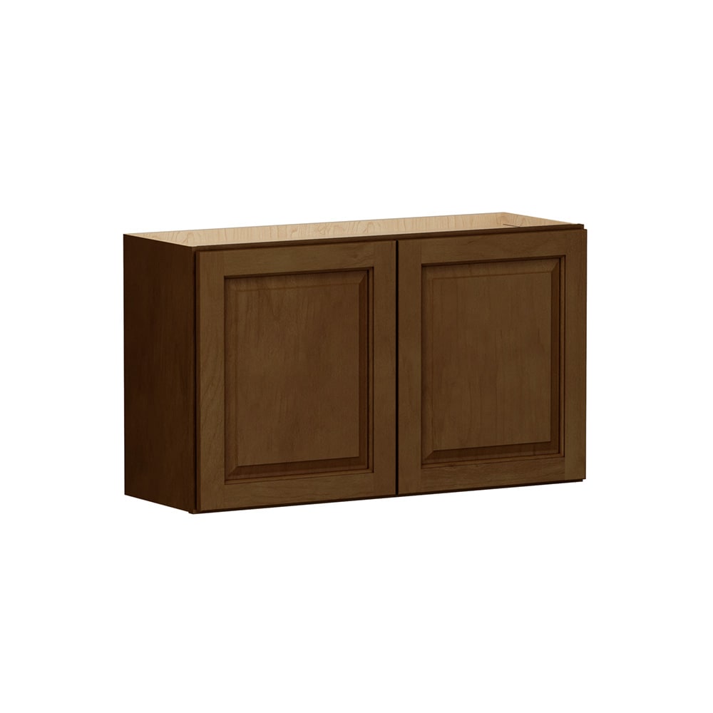 Shenandoah Stemson 36-in W x 21-in H x 12-in D Truffle Stained Wall Fully Assembled Cabinet Raised Panel Raised panel