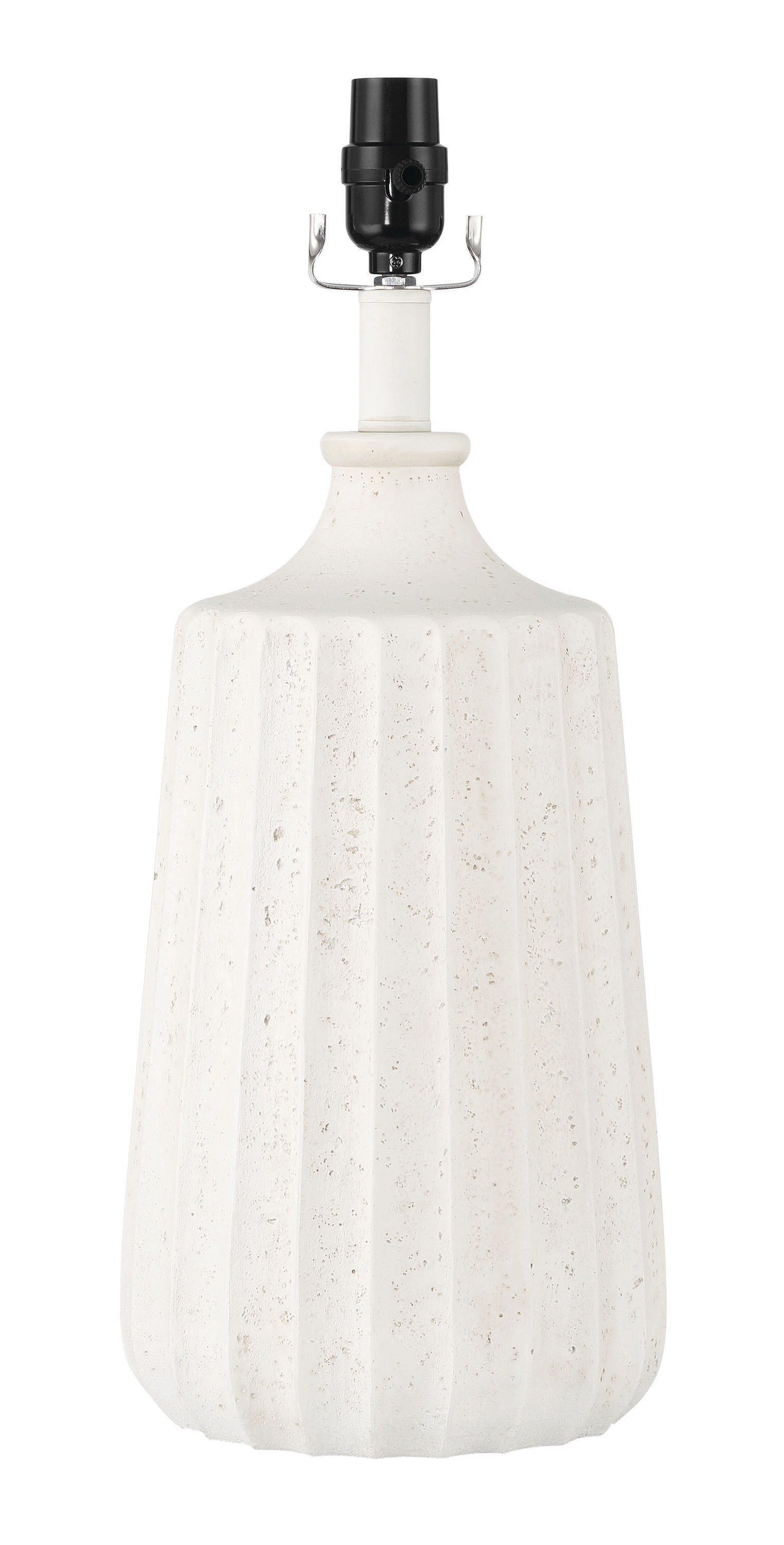 allen + roth 19-in White Plug-in 3-way Resin Lamp Base LB33WH at Lowes.com