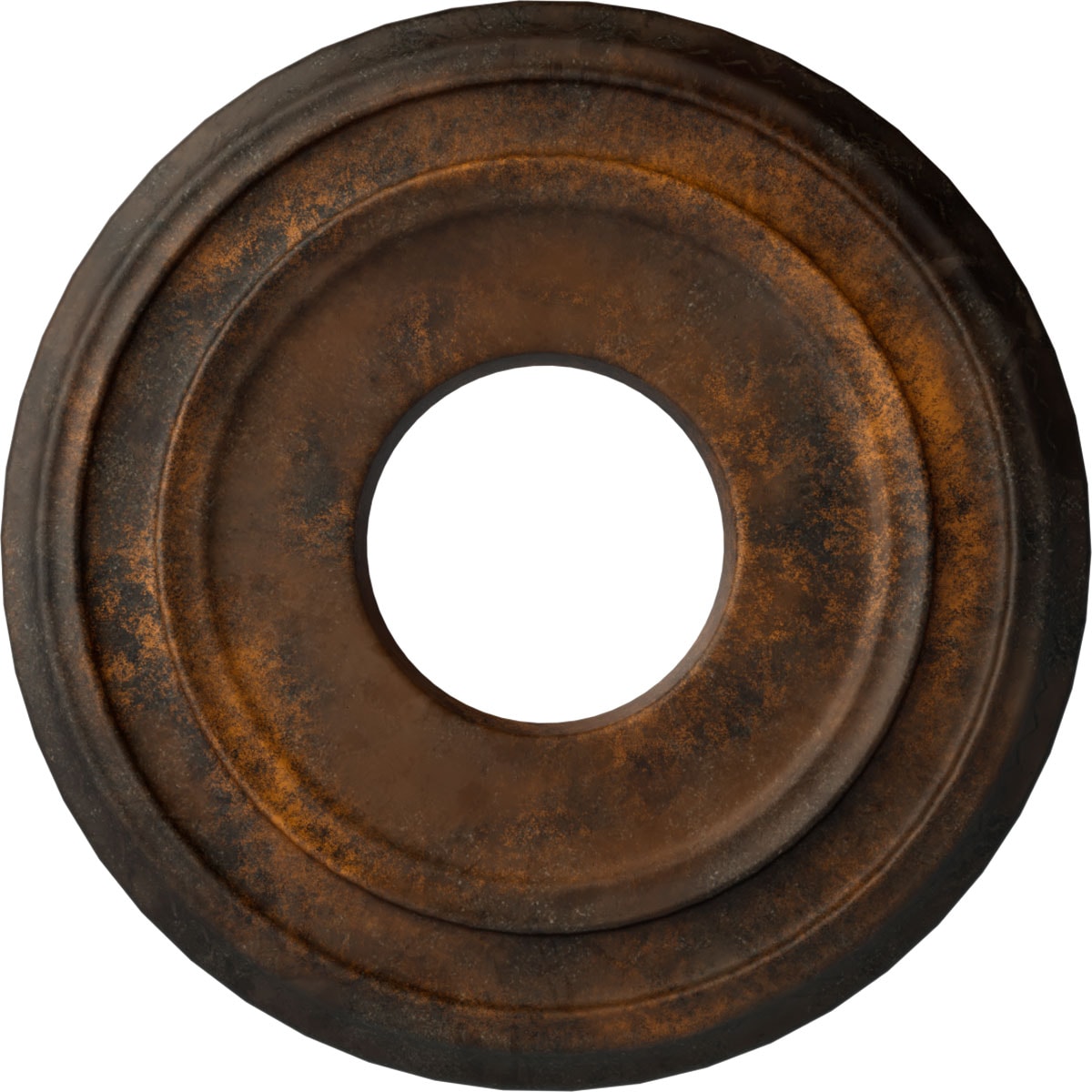 Ekena Millwork CM12CLRUS Classic 12.375-in W x 12.375-in L Painted Rust Polyurethane Whole Ceiling Medallion