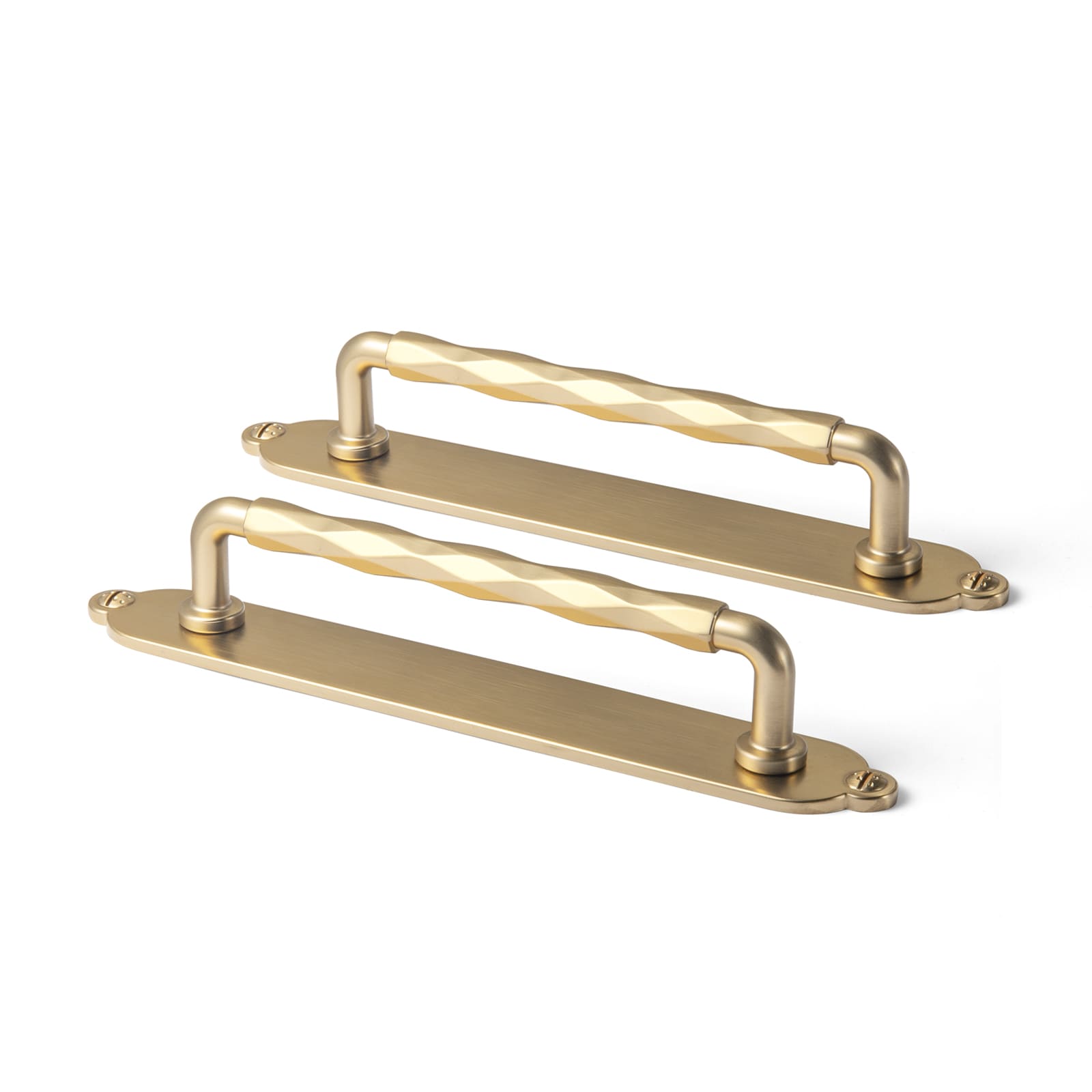 Miaokesen 5-1/16-in , 128mm Center to Center Champagne Bronze Cylindrical Bar Drawer Pull 2 -Pack #9638UBR-G013-128-2