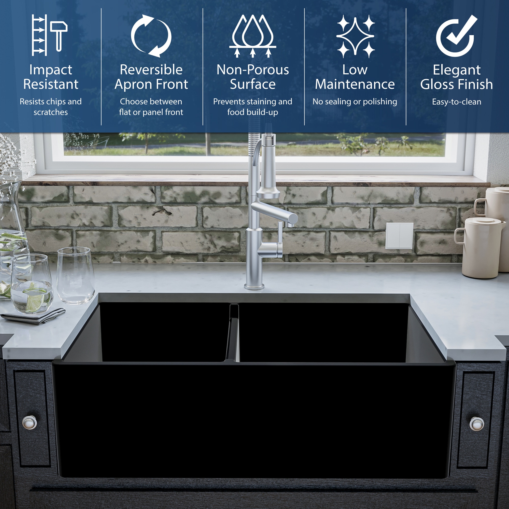 Karran FCP33DBMB Kitchen-Sinks - View #4