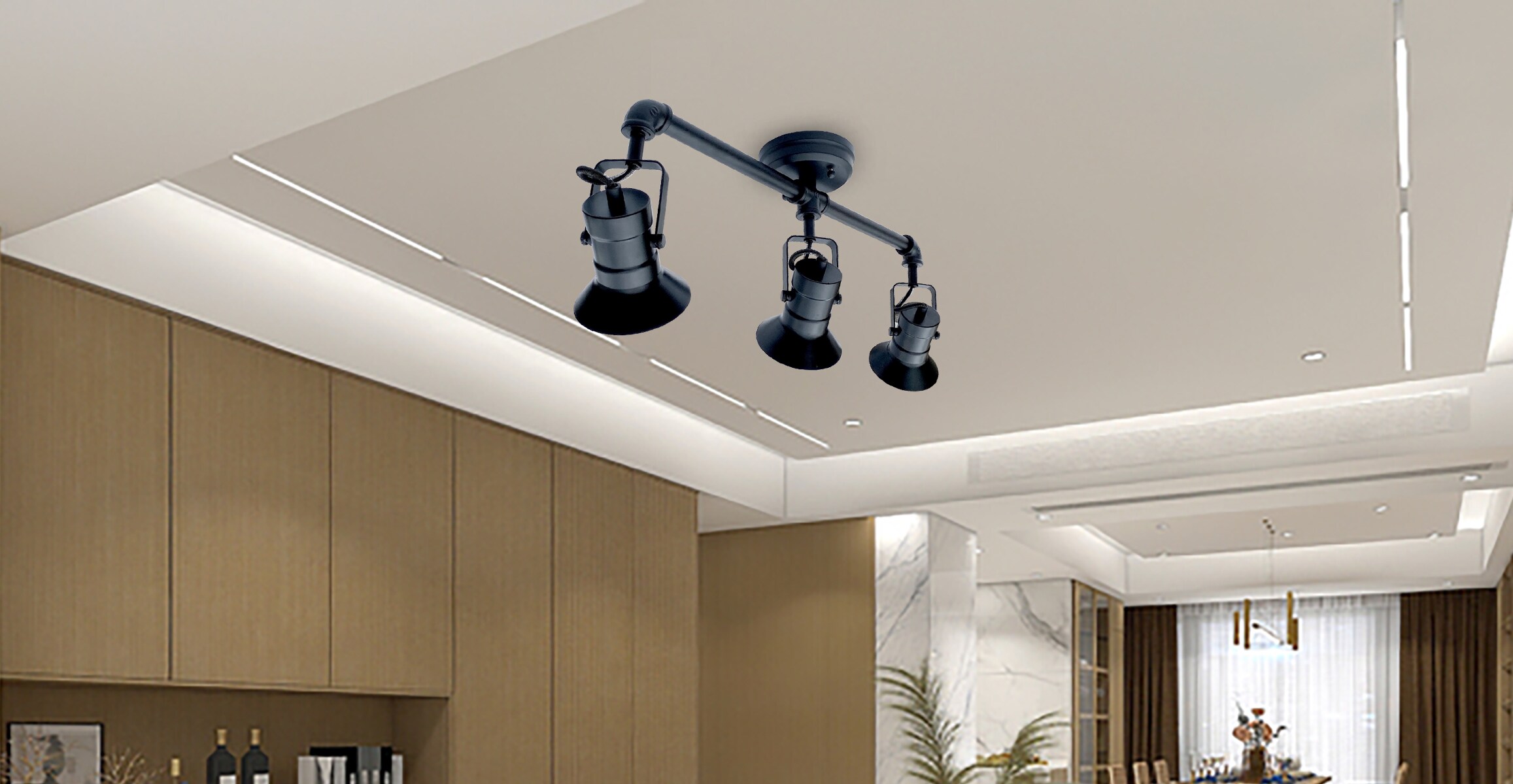 allen + roth SL-242-3T-BK Fixed-Track-Lighting - View #3