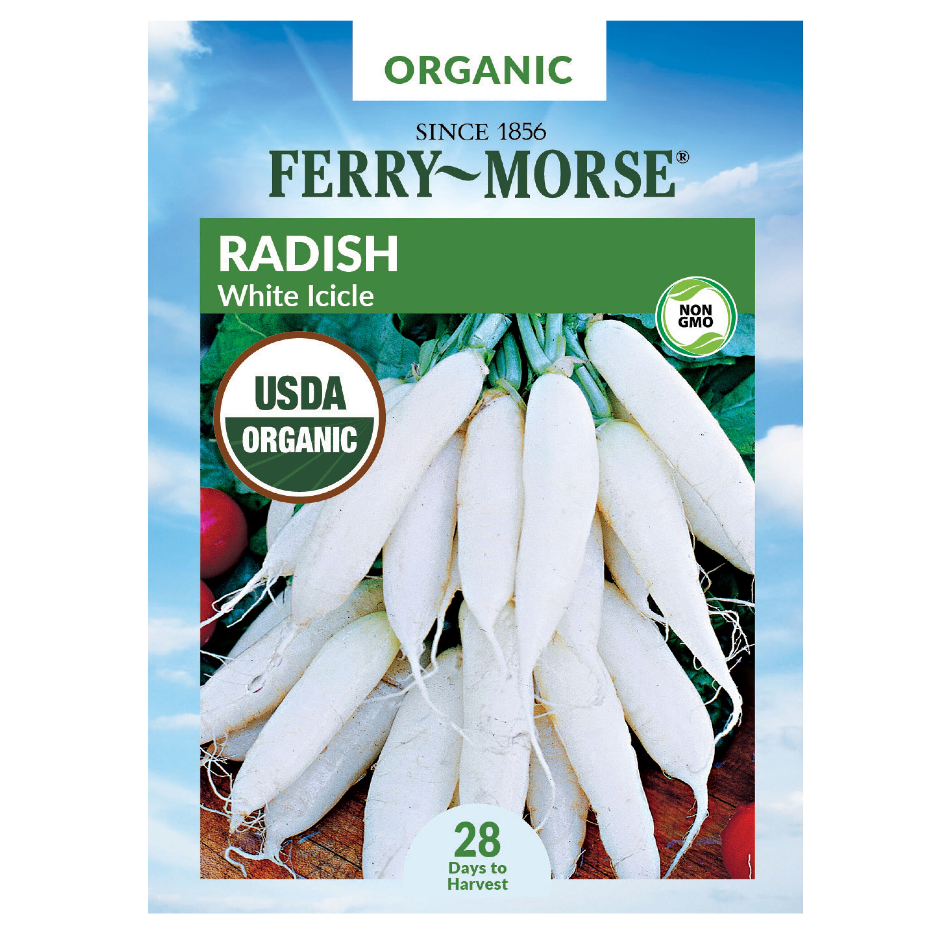 Ferry-Morse 914334.299.644262 Organic Radish Top Icicle Short Organic Vegetable Seeds 1.5 Gram(s)