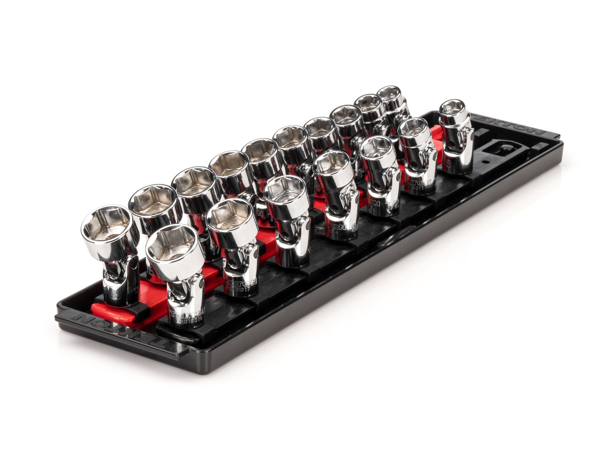 TEKTON SHD91217 3/8-in Drive Standard (SAE) and Metric Shallow Socket Set 17 -Pieces