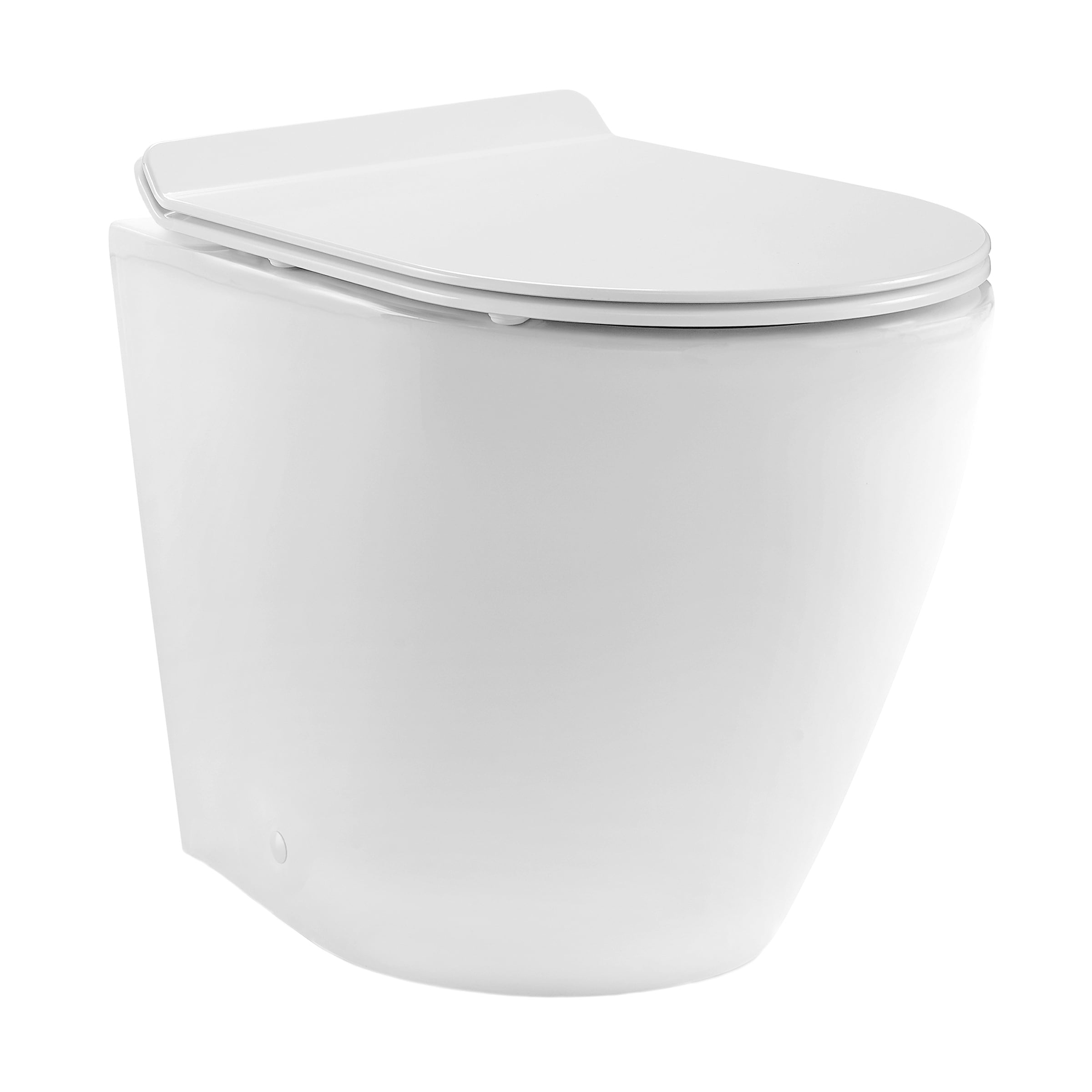 Swiss Madison SM-25-WTANG06WH Angers Glossy White Elongated Wall hung Toilet Bowl 7-in Rough-In