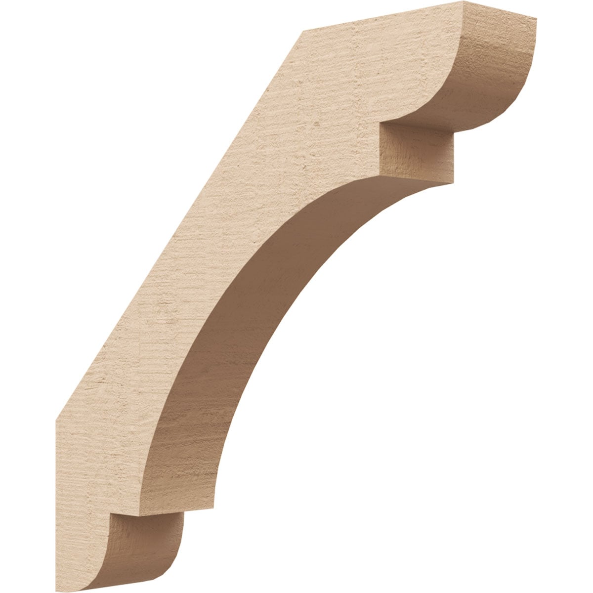 Ekena Millwork BRCUR03X16X16OLYRCPR 3-in x 16-in x 16-in Primed Urethane Olympic RoughCedar Woodgrain TimberThane KneeBrace