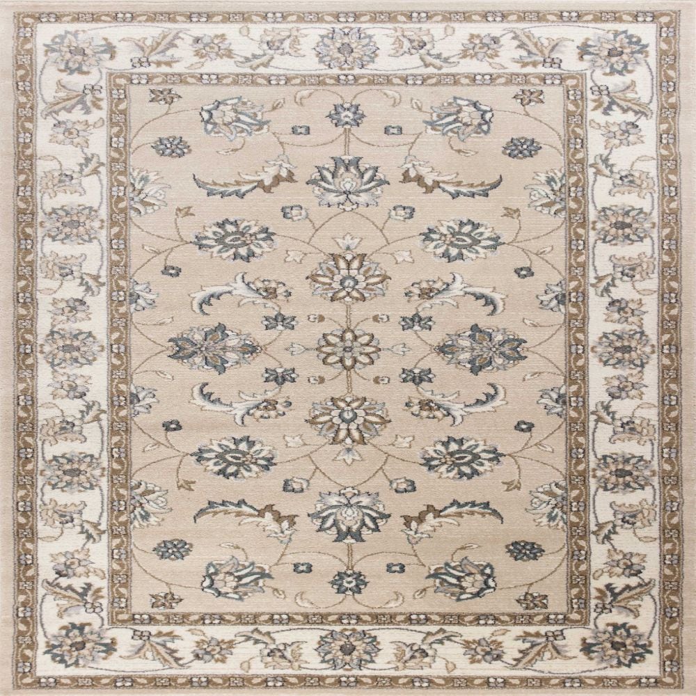 HomeRoots 353461 Bernadette 3 x 5 (ft) Polypropylene Beige ivory Rectangular Indoor Border Area rug