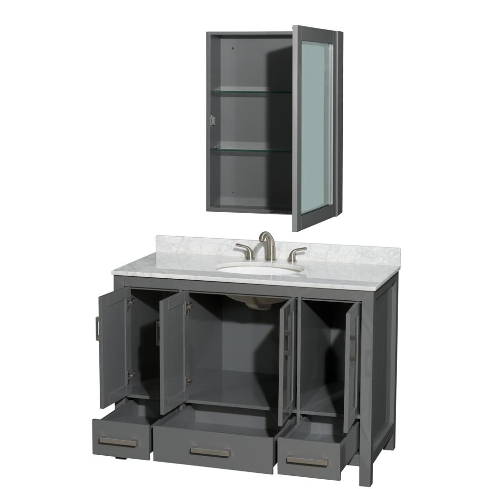 Wyndham Collection WCS141448SKGCMUNOMED Bath-Vanity-Combo - View #2