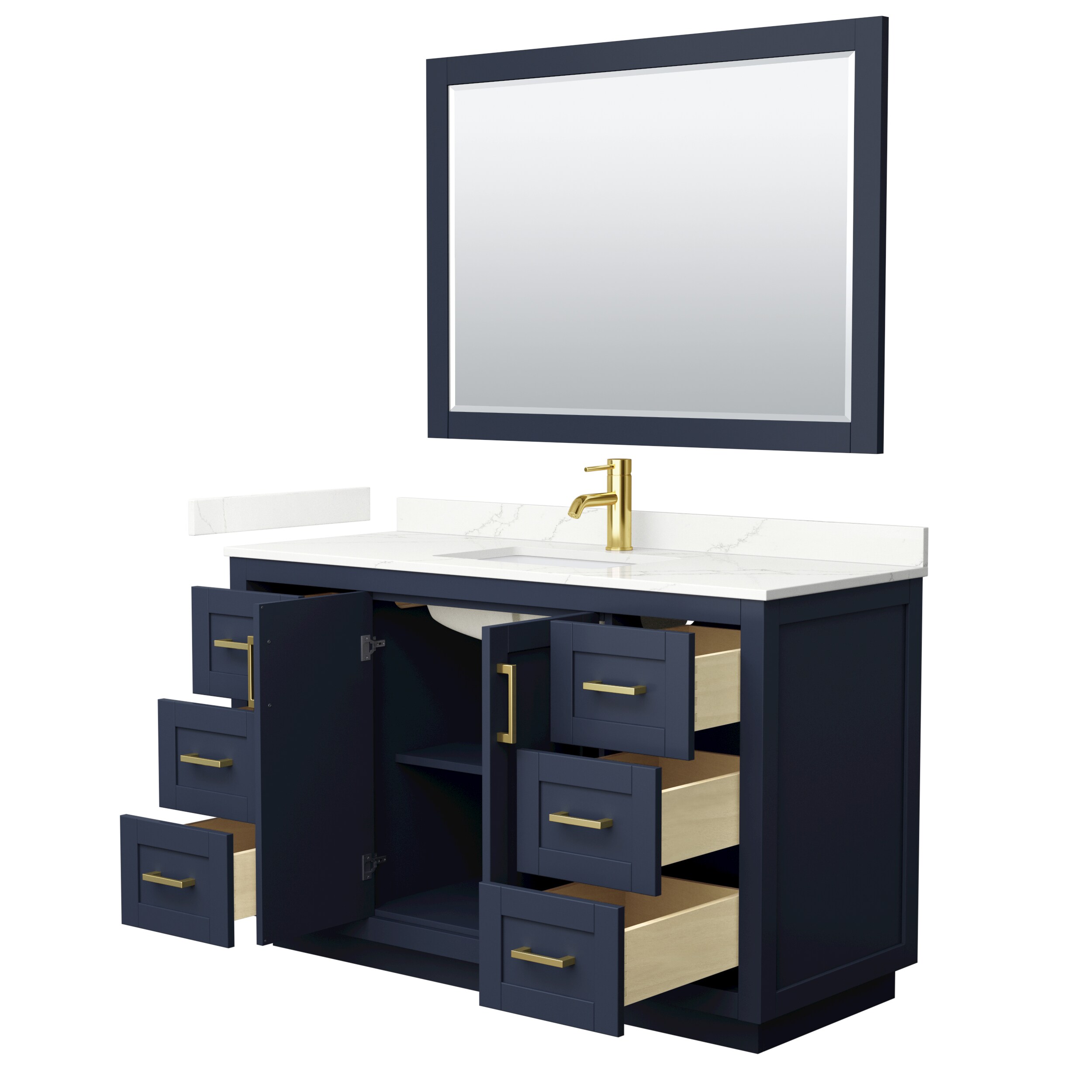 Wyndham Collection WCF292954SBLGTUNSM46 Bath-Vanity-Combo - View #3