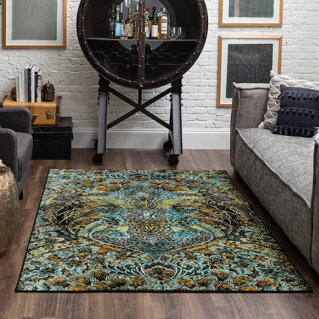Mid Century Modern Area Rug In The Rugs