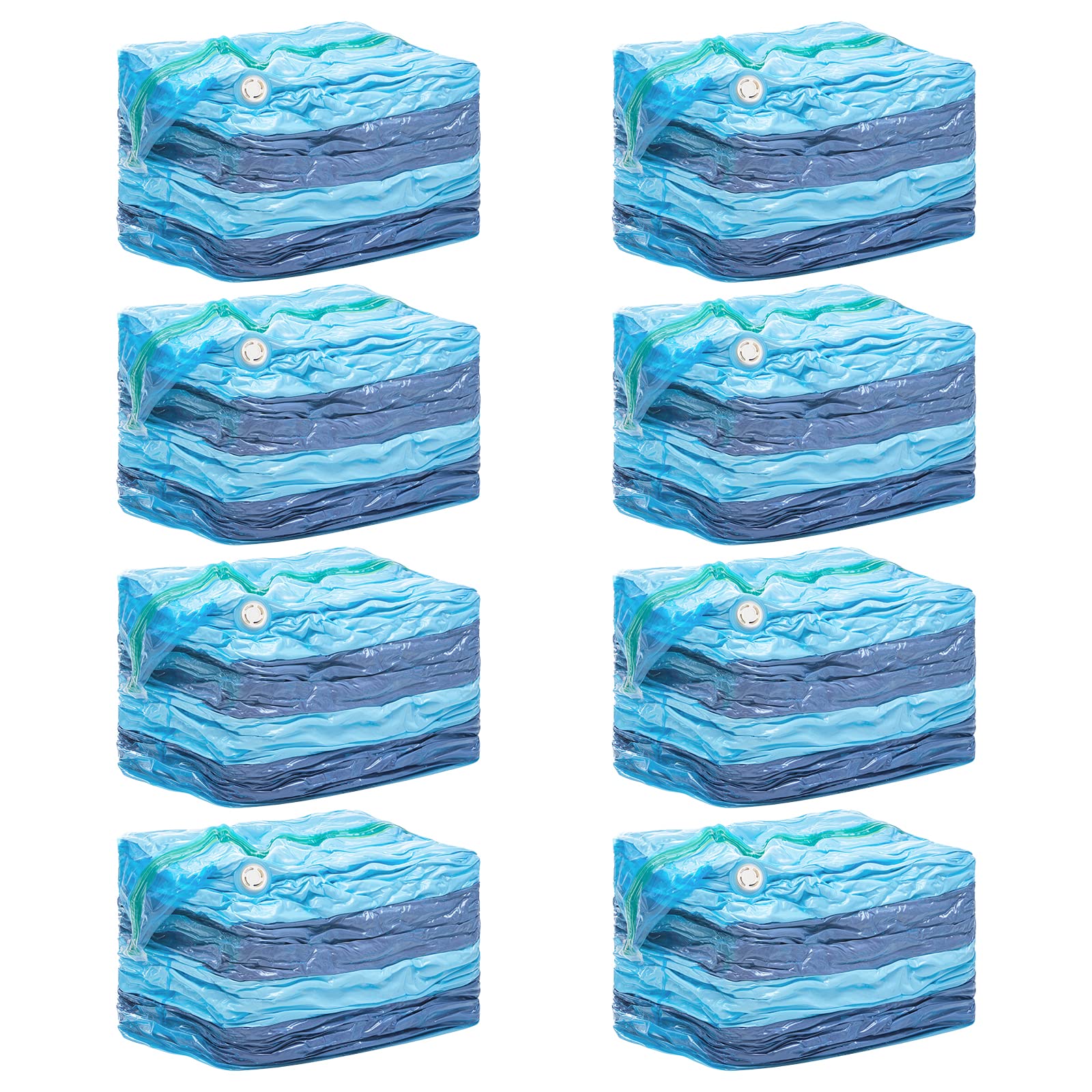 KIWDZFU  8 Pack Jumbo Cube Vacuum Storage Bags 31x40x15 Inch Extra Large Space Saver Bags for Bedding Clothing Comforters Blankets Sweaters
