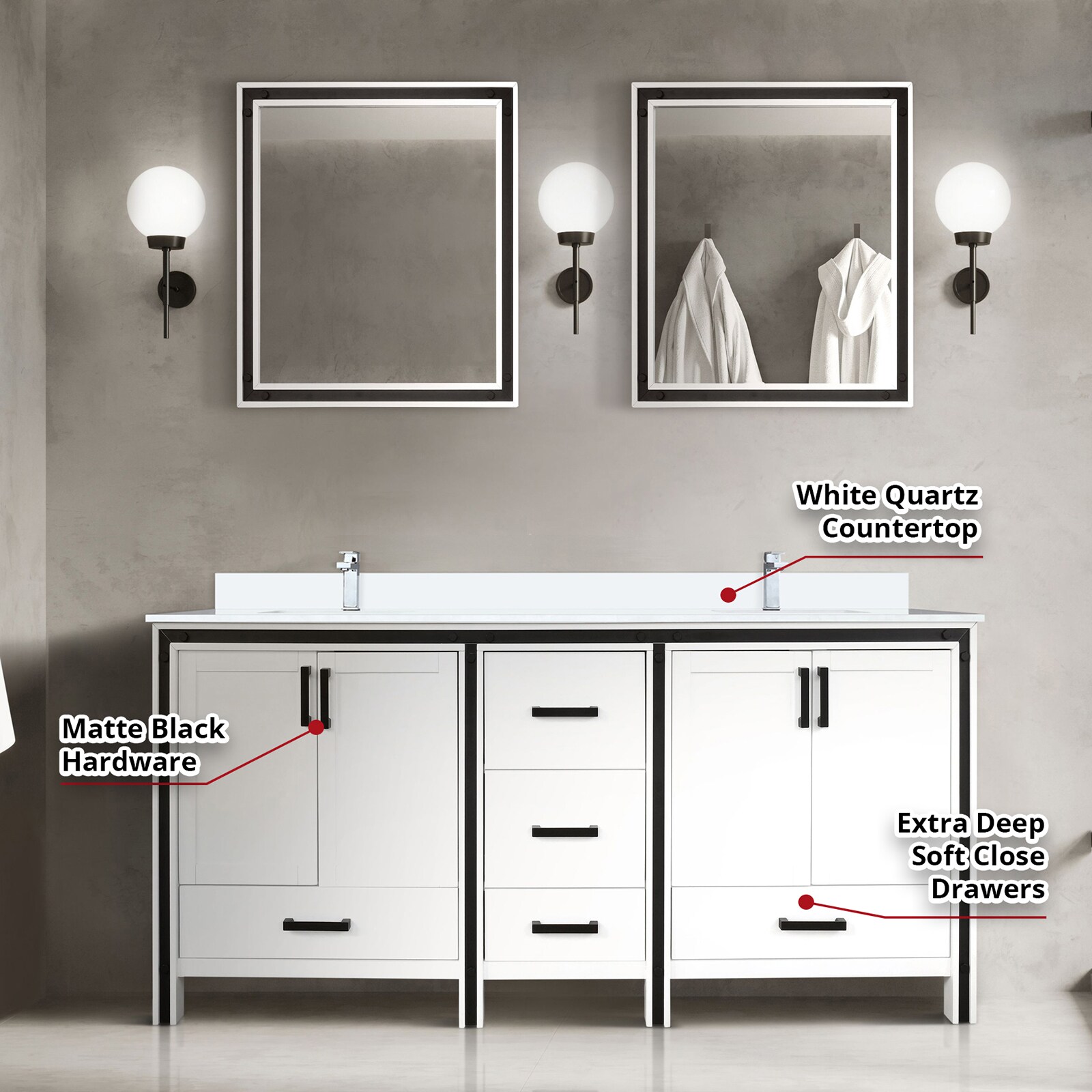Lexora LVZV72DA211 Bath-Vanity-Combo - View #8