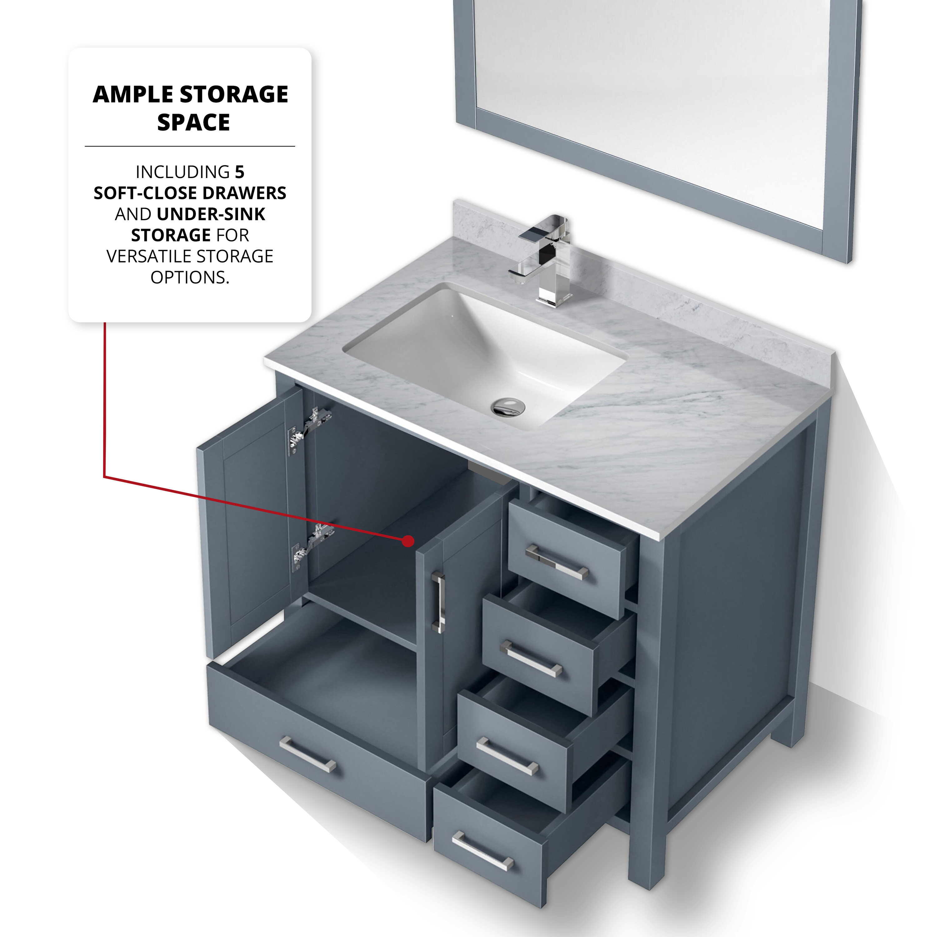 Lexora LJ342236SBDSM34L Bath-Vanity-Combo - View #8