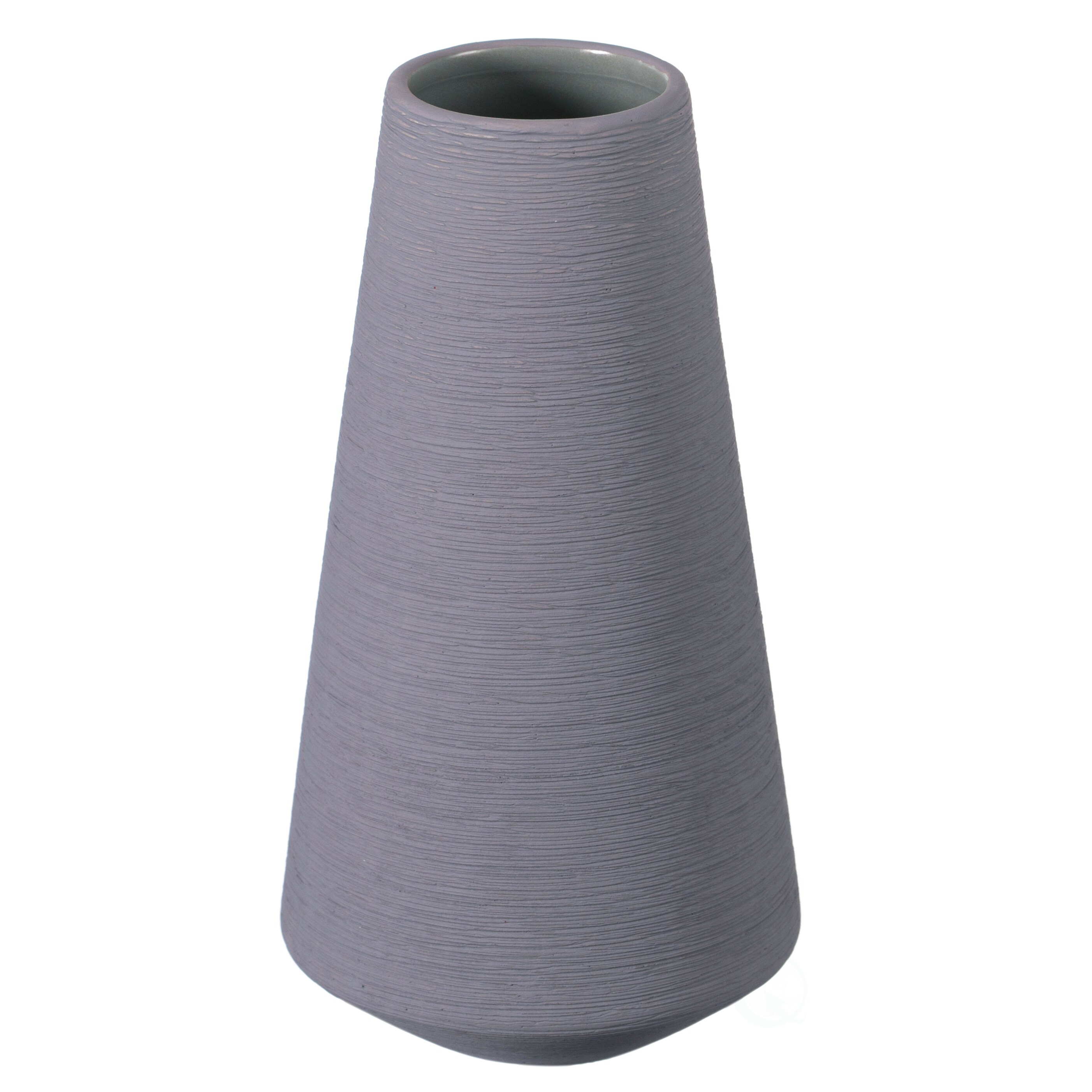 Uniquewise QI004347.M Gray Ceramic Modern Vase