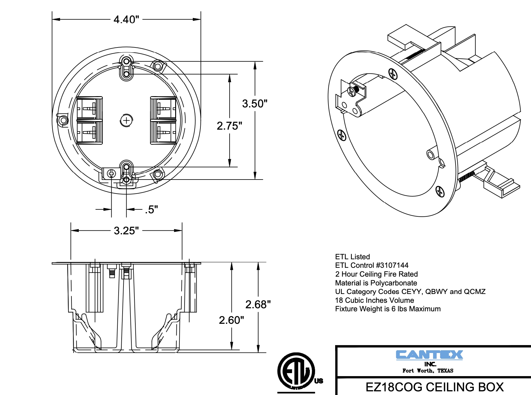 CANTEX LEZ18COG Electrical-Box - View #4