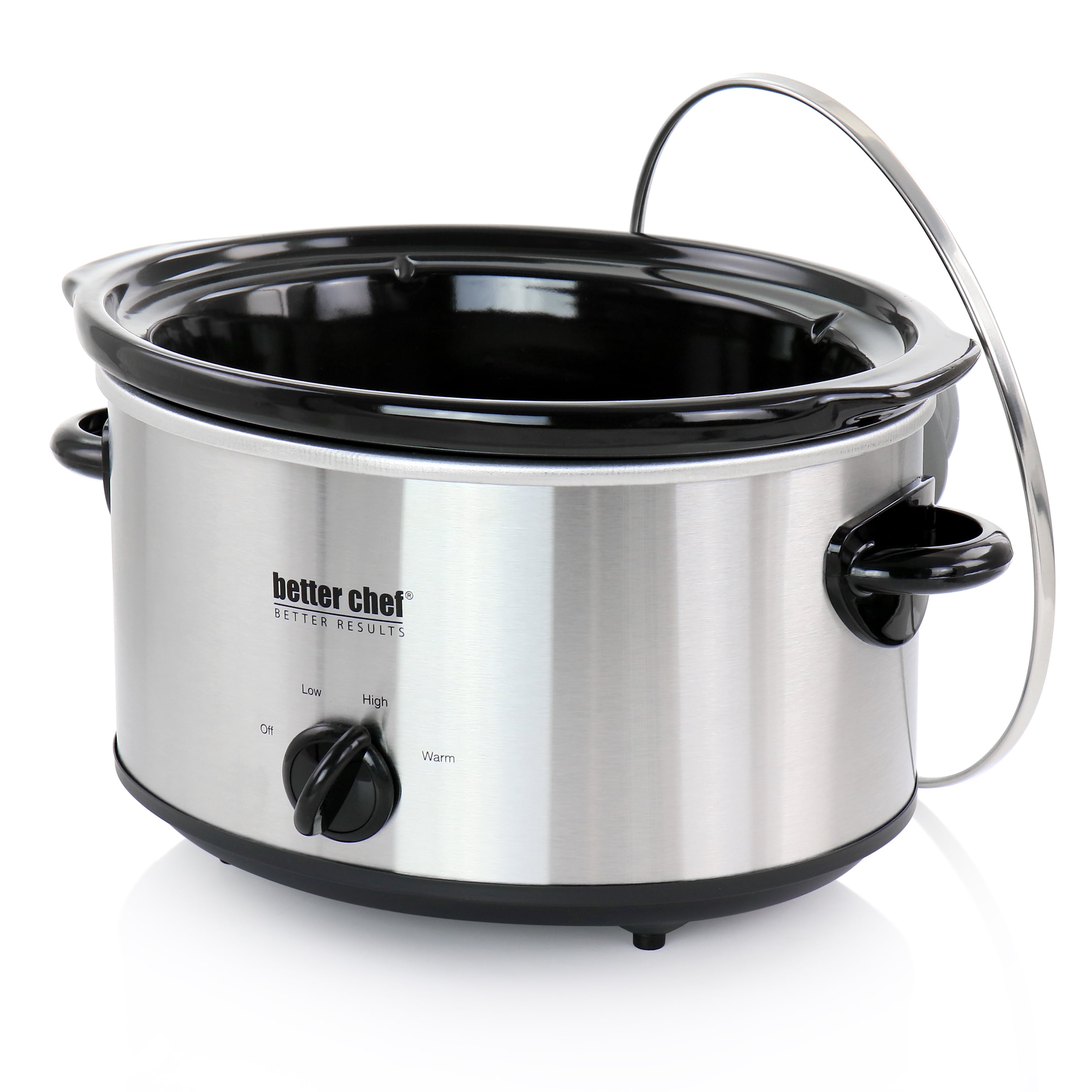 West Bend Large Slow Cooker with 3 Temperature Settings, 6 Qt. Capacity, in  Brushed Stainless Steel (87156)
