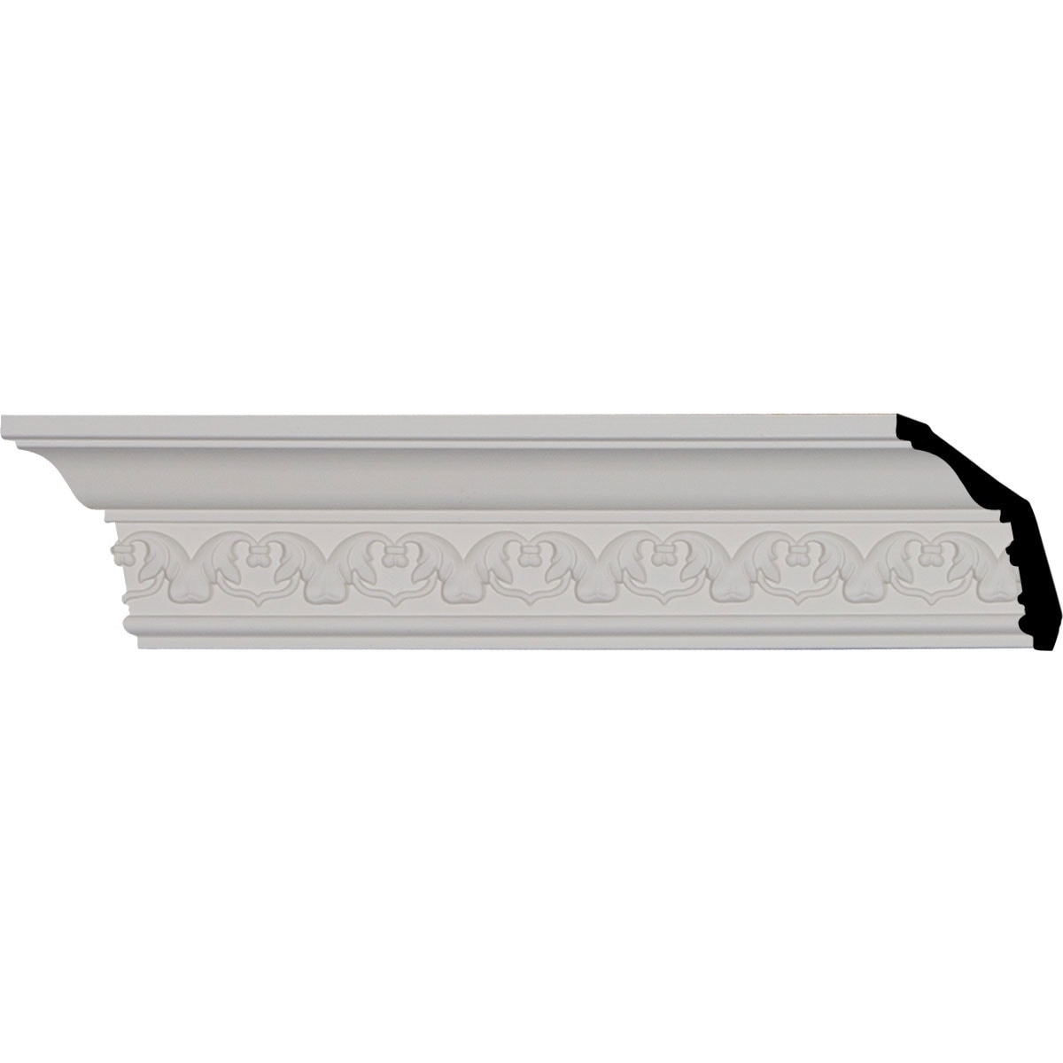 Ekena Millwork MLD03X02X03IR-CASE-2 Irwin 3-1/8-in x 7-ft 10-1/2-in Primed Urethane MLD03X02X03IR-CASE-2 Crown Moulding 2 -Pack