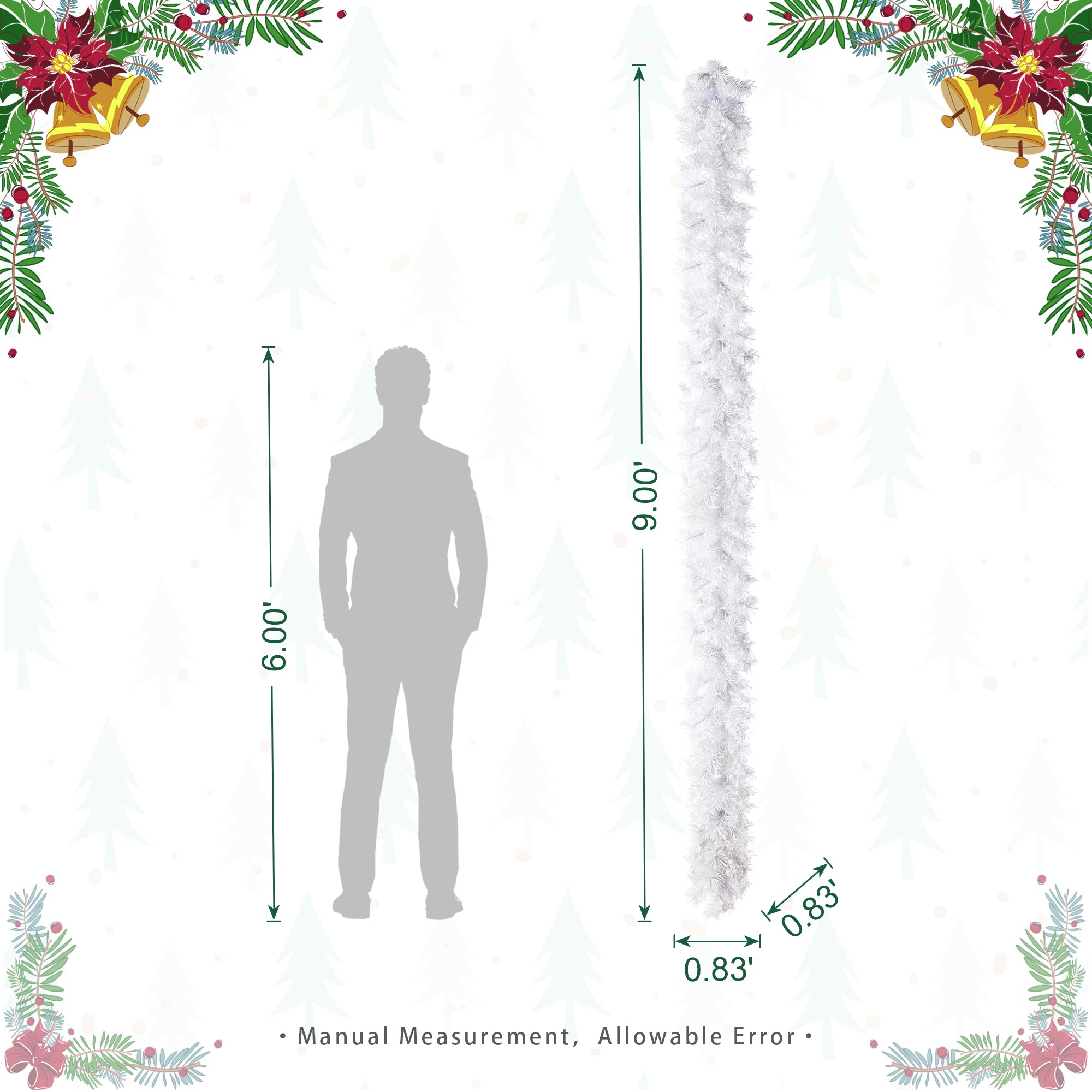 Glitzhome 2016000043 Artificial-Christmas-Garland - View #6