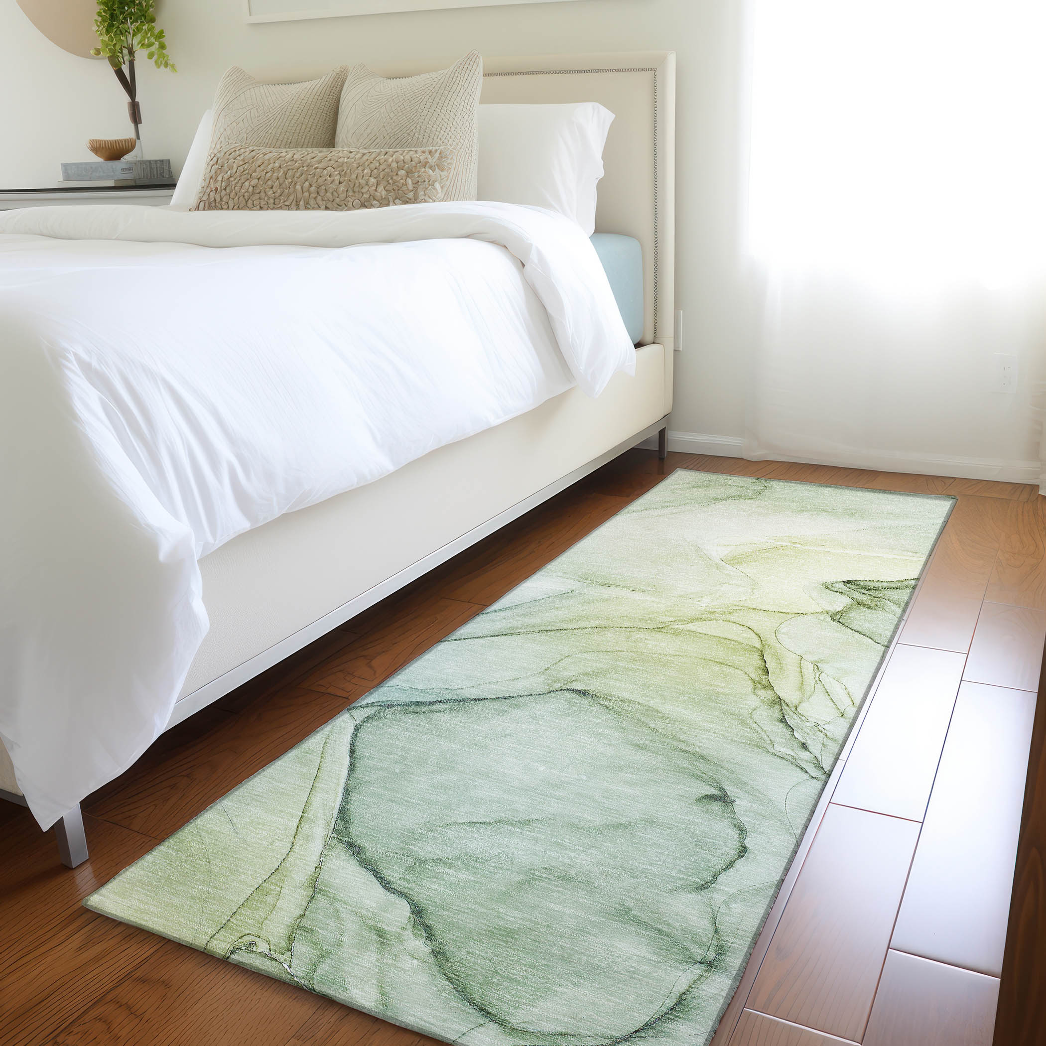 Addison Rugs ACN502GE2X8 Chantille ACN502GE 2 x 7 (ft) Polyester Green Rectangular Indoor/Outdoor Geometric Machine washable Area rug