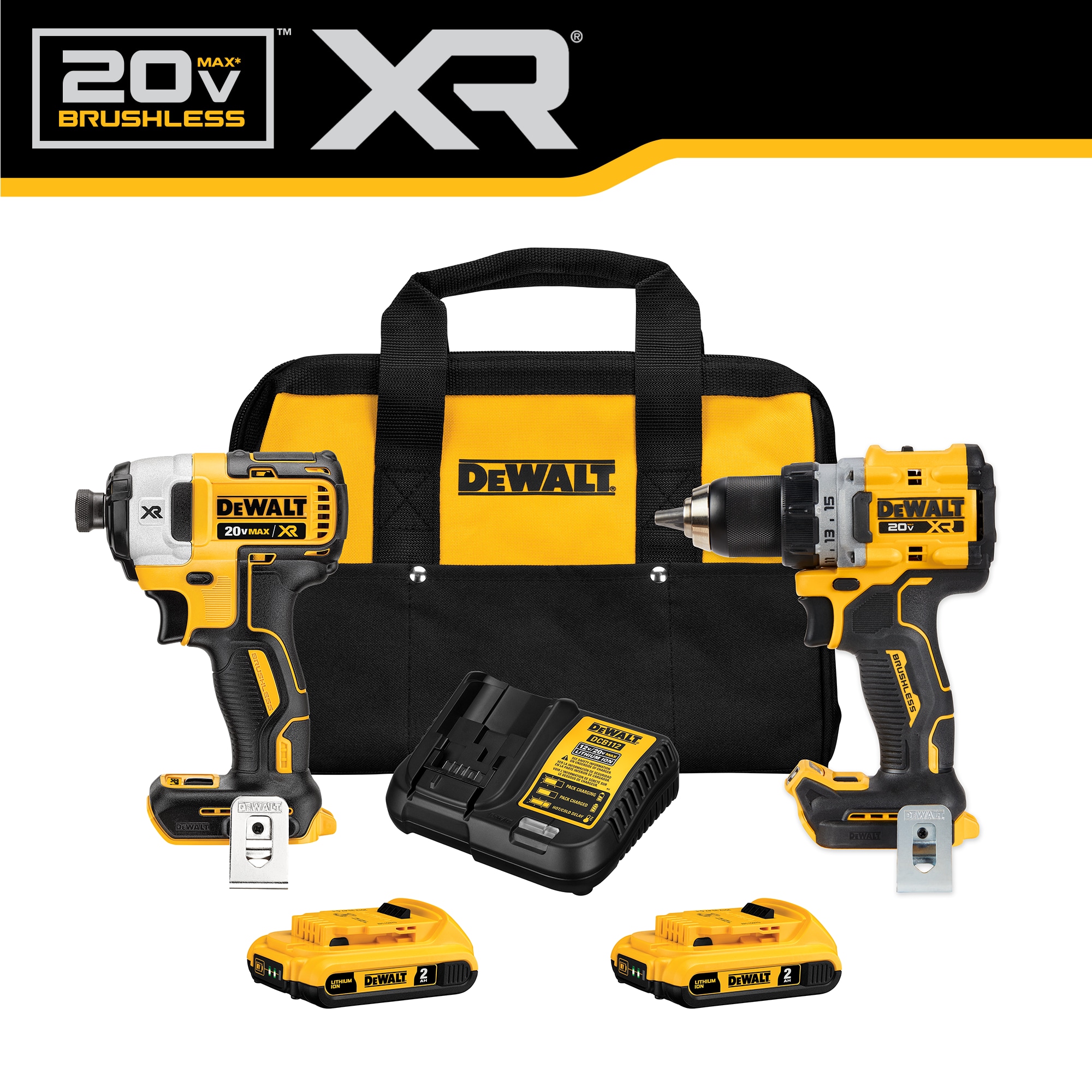 DEWALT 20V MAX XR HD-Impact Kit with 2 Batteries, Charger and Tool