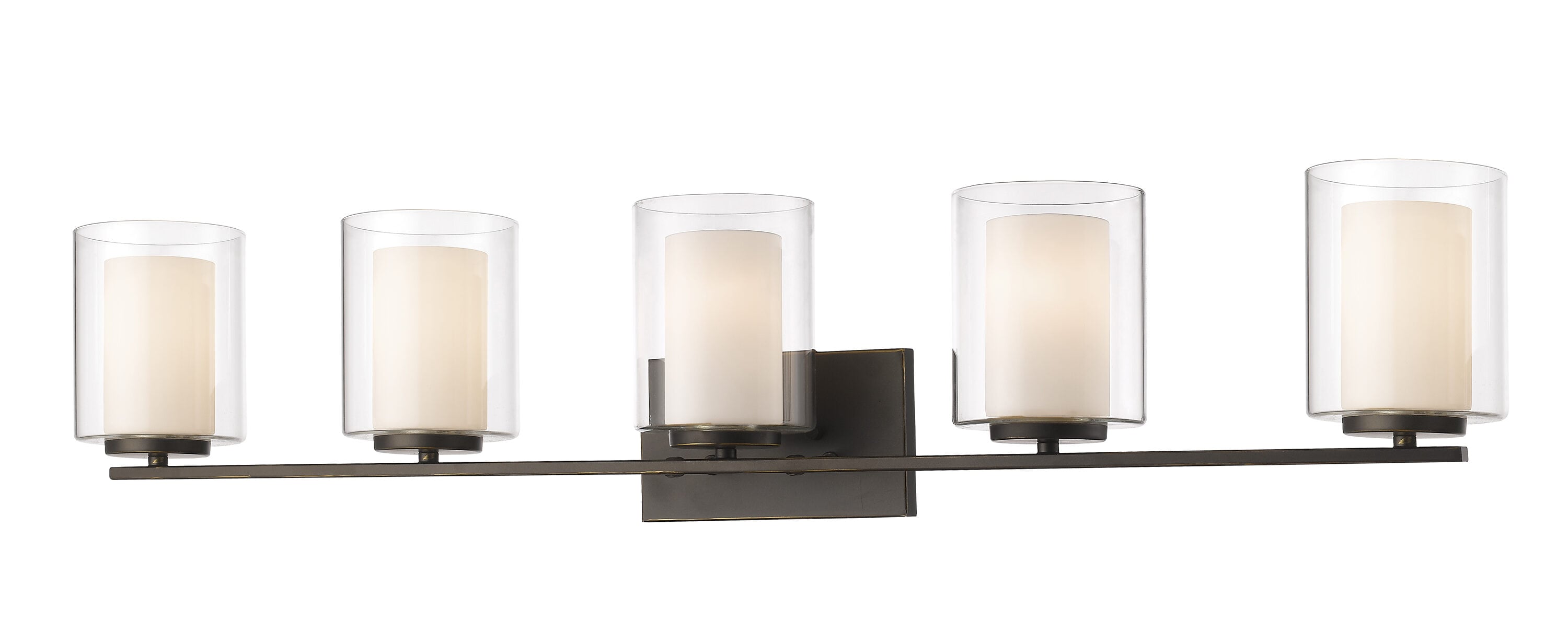 Z-Lite 426-5V-OB Willow 40.5-in 5 -Light Brushed Bronze Modern/contemporary Vanity light