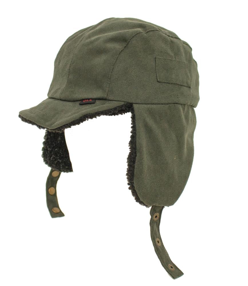 OLE Adult Unisex Olive Cotton Trapper Hat in the Hats department