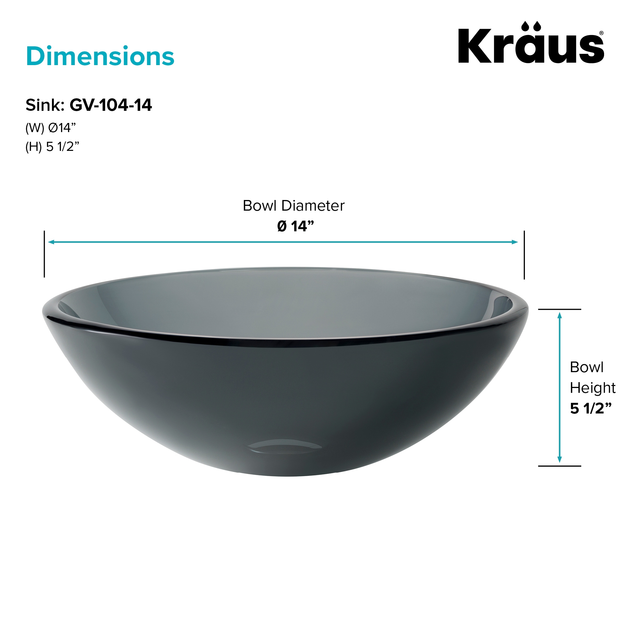Kraus GV-104-14 Bath-Sink - View #6