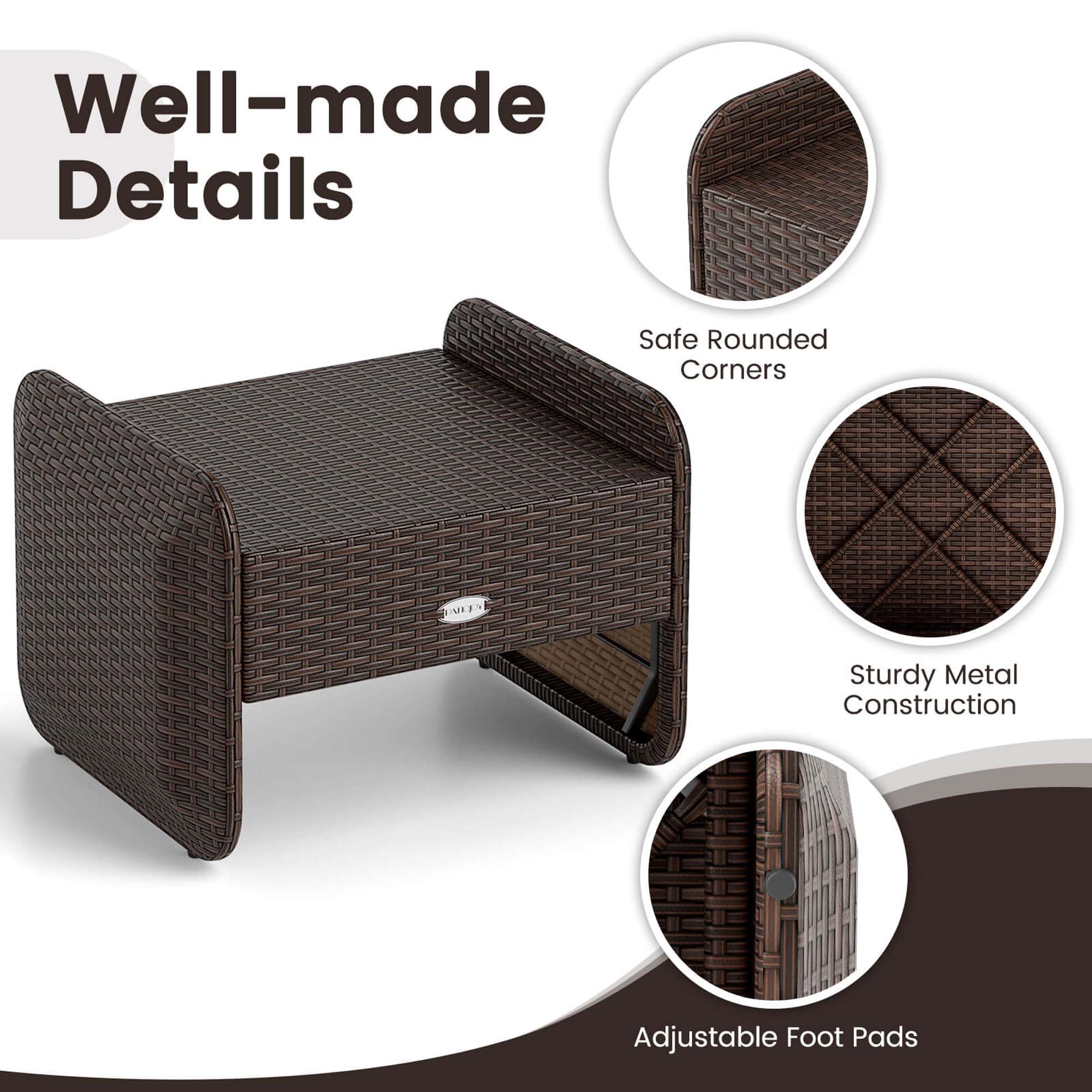 Costway HCST05801 Stools-Ottomans - View #3