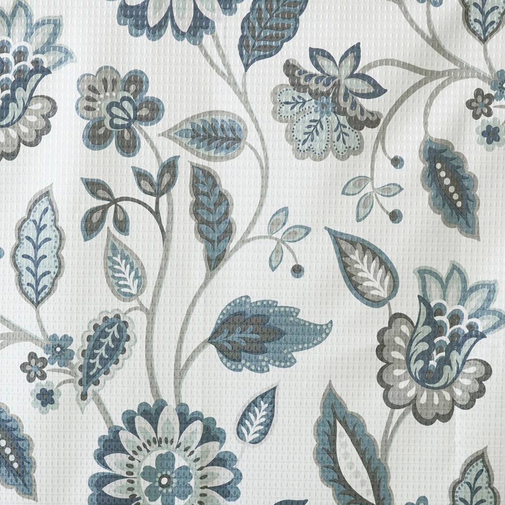 Tinyhomie Decorative Room Darkening Floral Detail Jacquard Weave Window ...