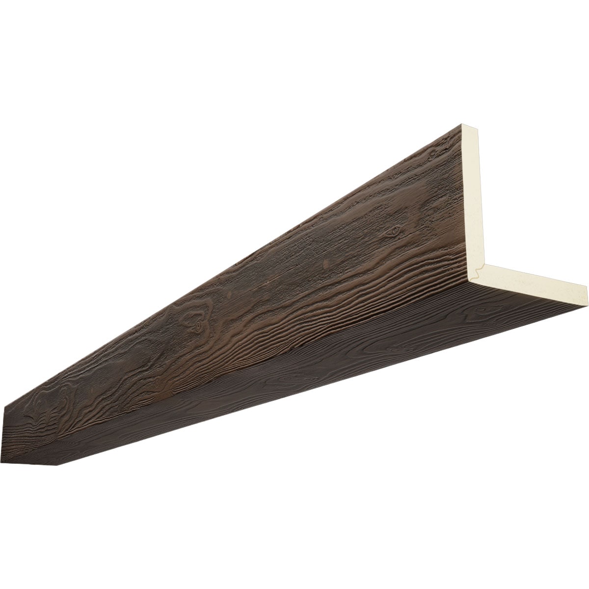 Ekena Millwork BMSD2C0060X060X168ZD 1-in x 6-in x 14-ft Aged Finished Urethane L-Shaped Decorative Beam