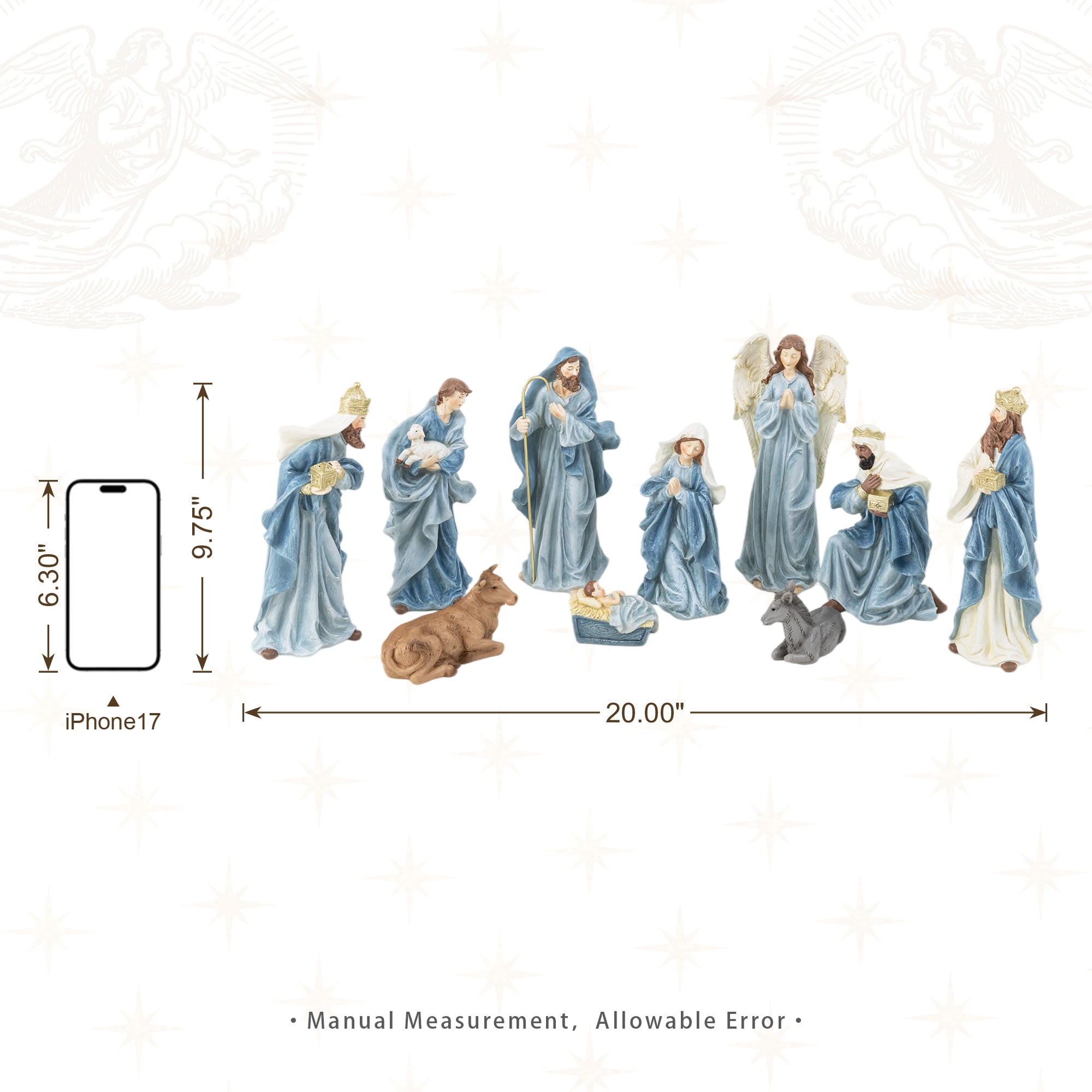 Glitzhome 2030700022 Table-Christmas-Decorations - View #3