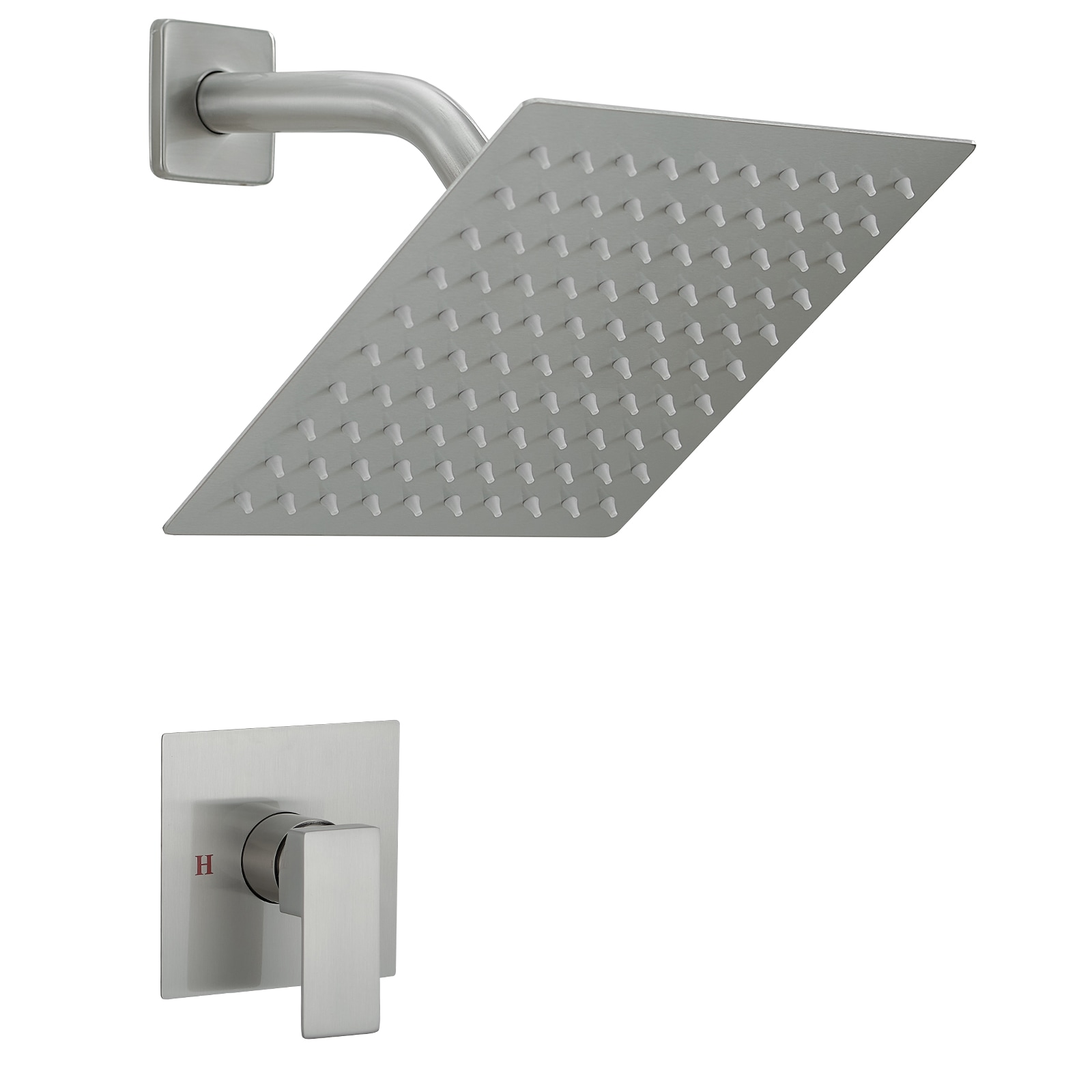 BWE A-95025-N Brushed Nickel Waterfall Built-In Shower Faucet System with 2-way Diverter Valve Included )