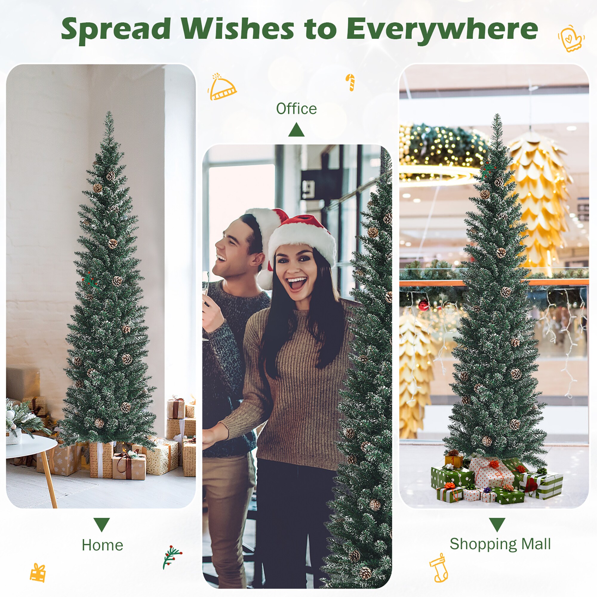 Costway CM23633 Artificial-Christmas-Trees - View #5